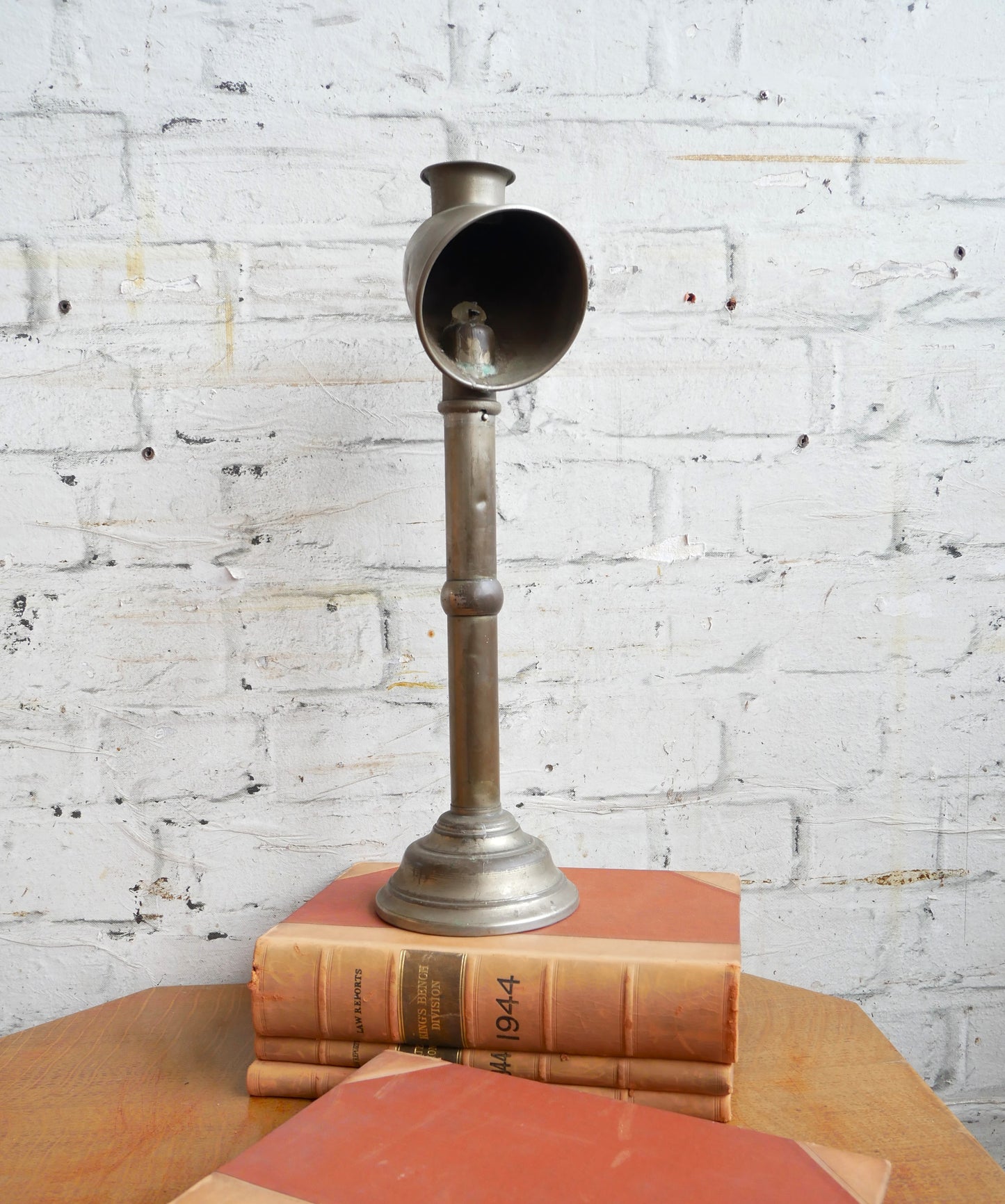 Antique Victorian German Gebruder Bing Brass Candlestick Students Lamp