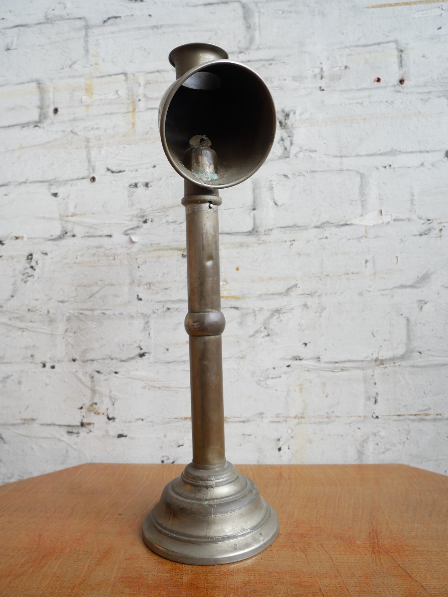 Antique Victorian German Gebruder Bing Brass Candlestick Students Lamp