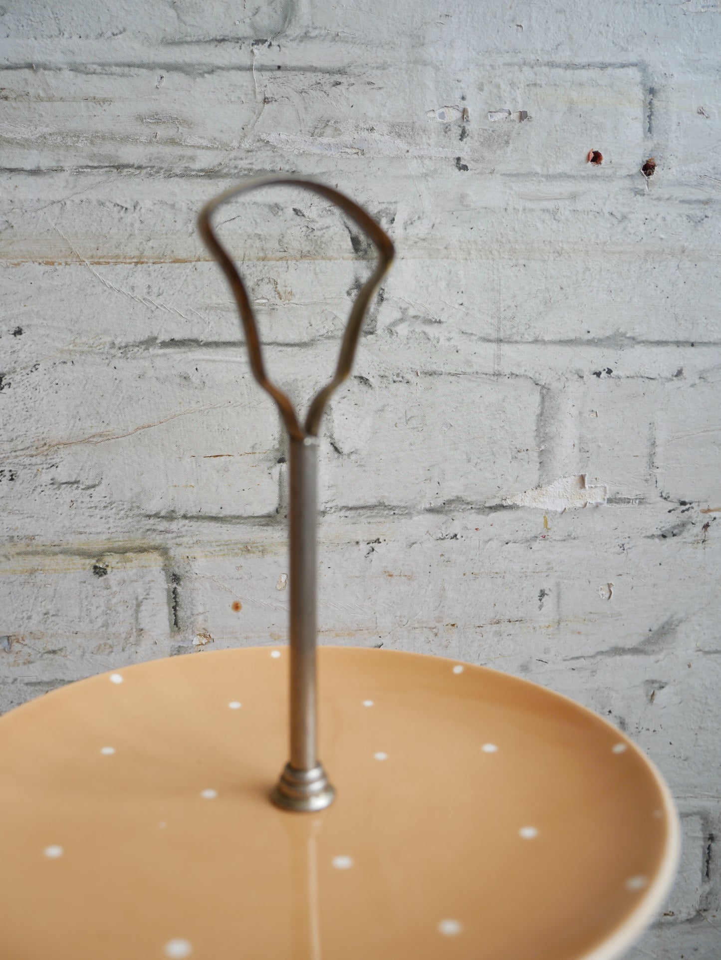 Vintage 1950s Royal Winton 3 Tier Polka Dot Ceramic Cake Stand
