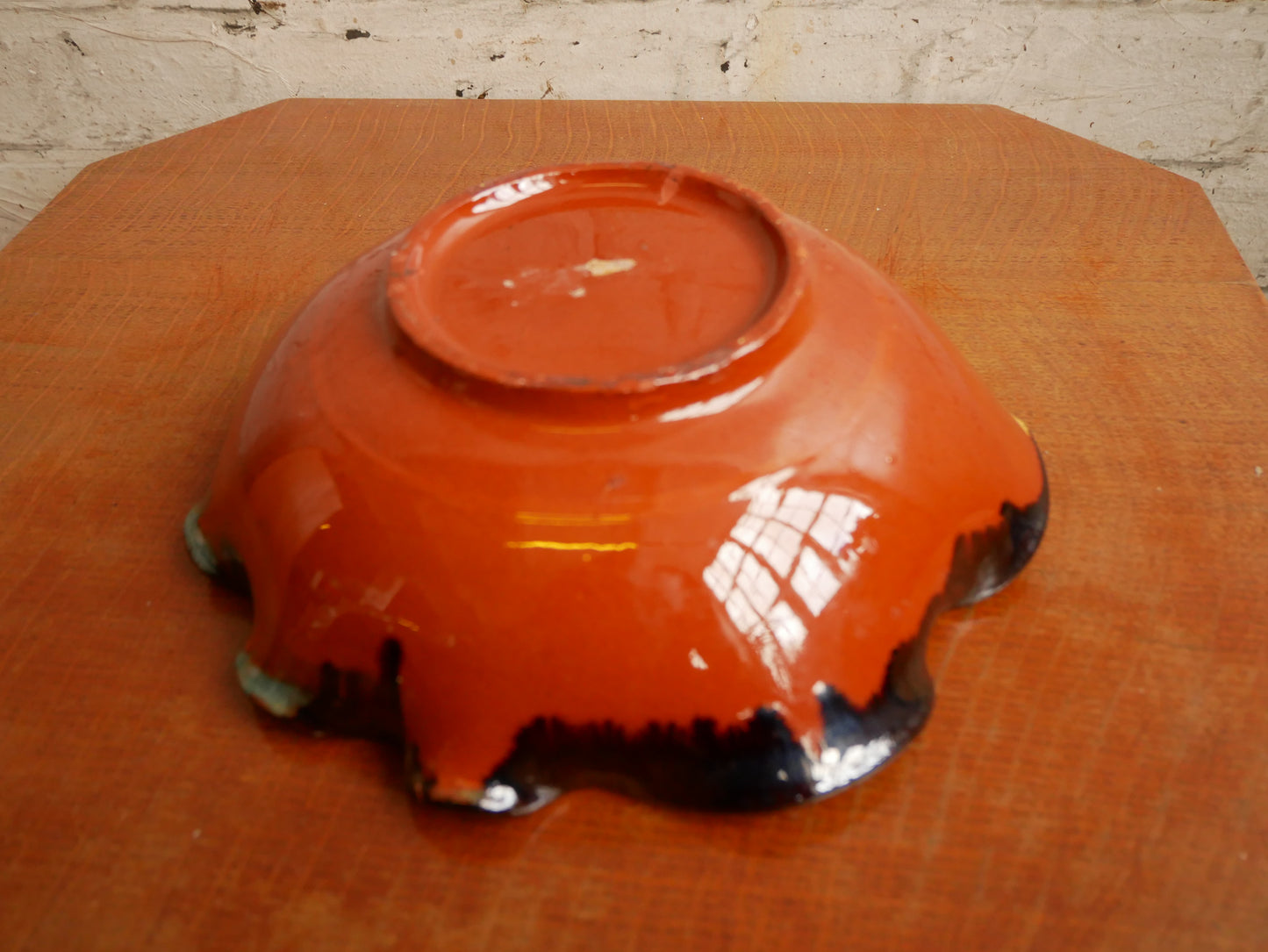 Vintage 1960s Mid Century Modern Thomas Buxo Abstract Studio Pottery Fruit Bowl
