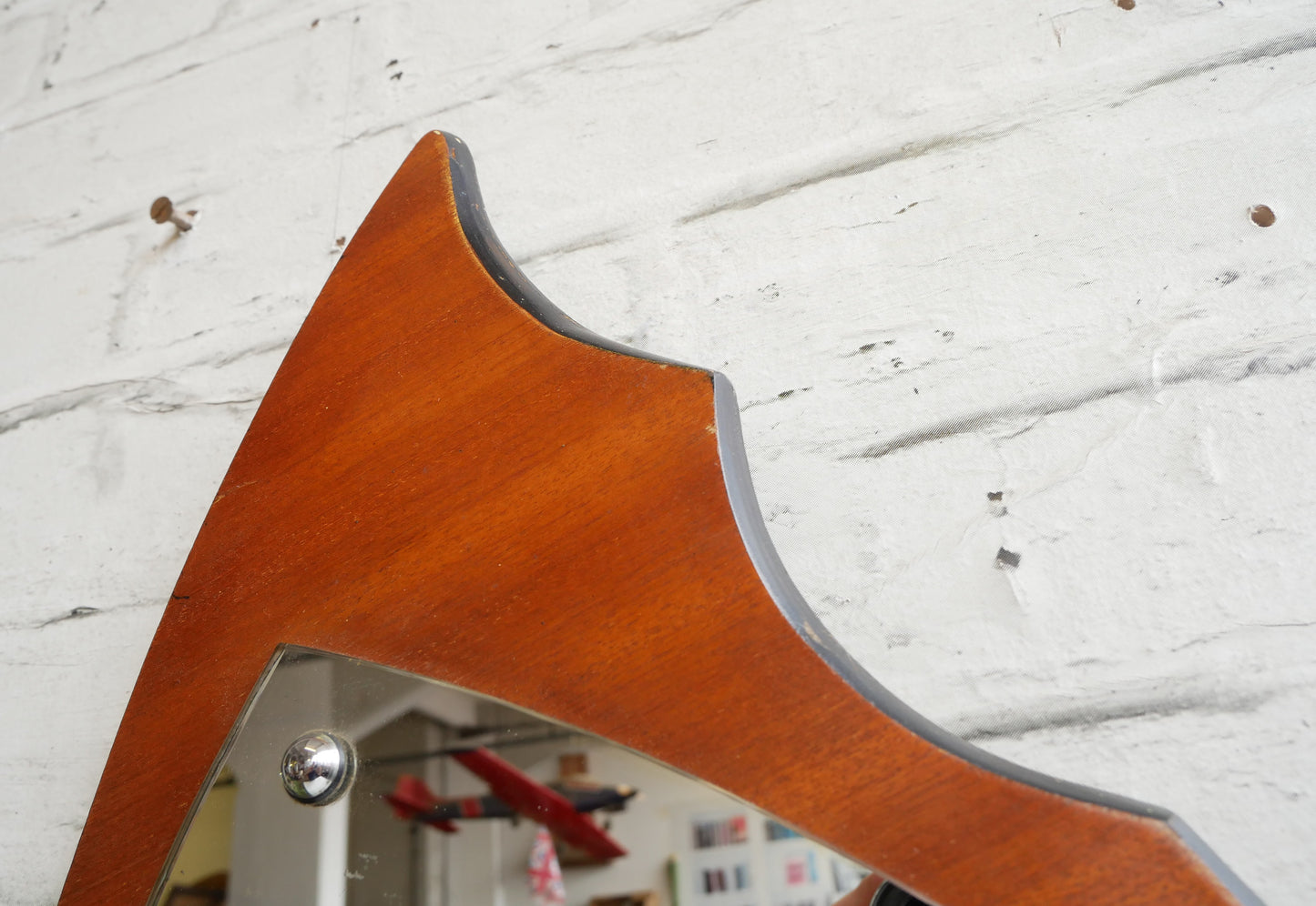 Vintage Retro 1960s Mid Century Modern Teak Wall Mirror