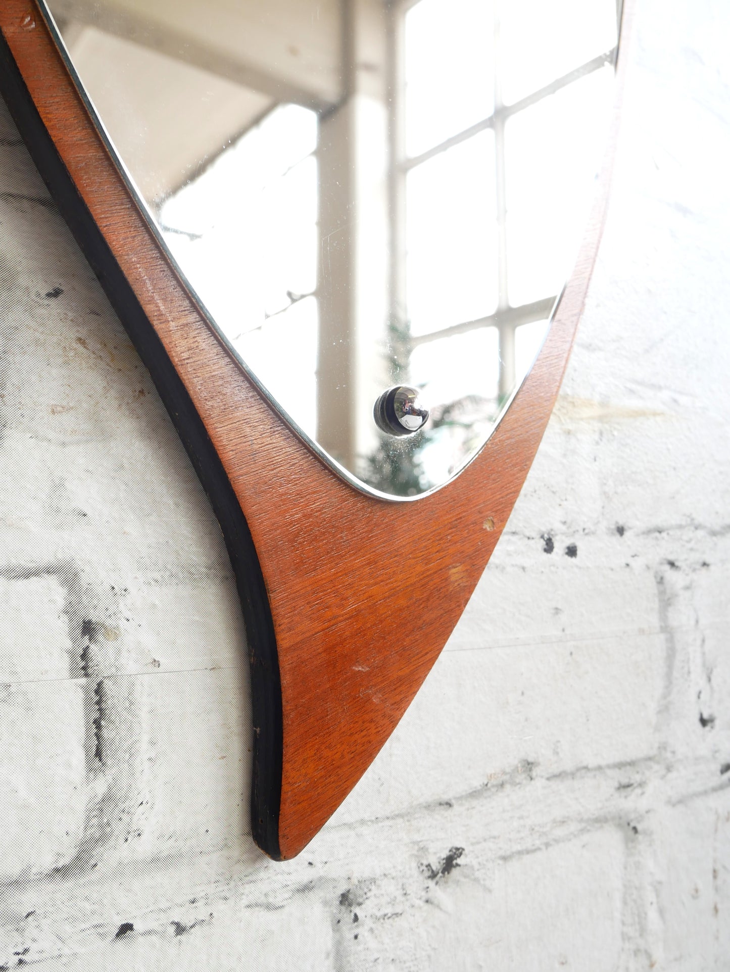 Vintage Retro 1960s Mid Century Modern Teak Wall Mirror