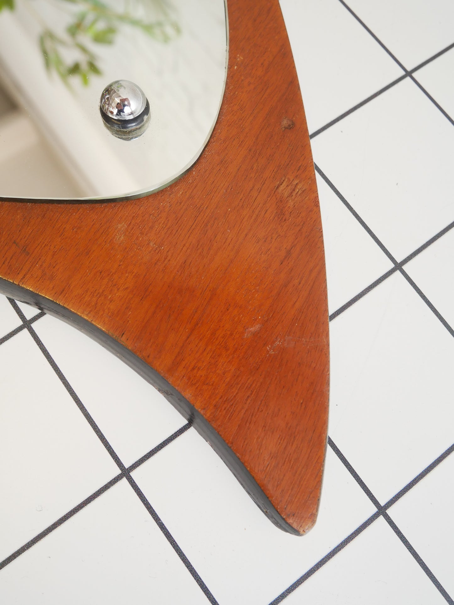 Vintage Retro 1960s Mid Century Modern Teak Wall Mirror