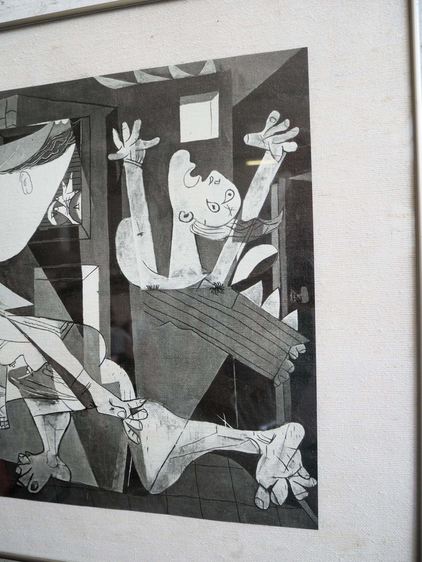Scarce Vintage 1970s 80s SPADEM Framed Silex Print of Pablo Picasso's Guernica