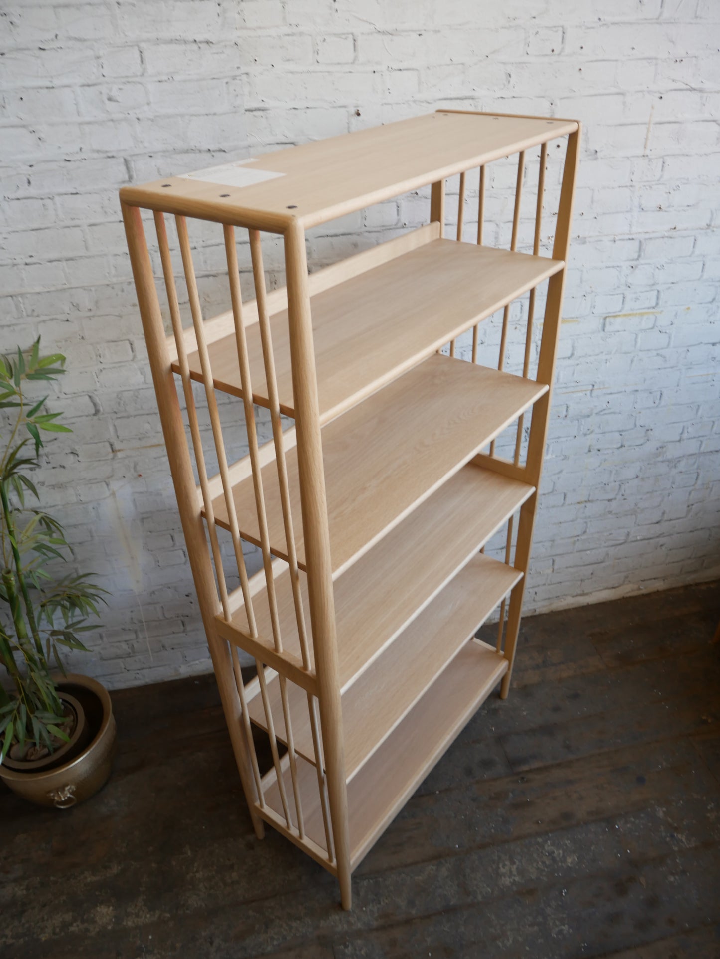 Contemporary Ercol Shalstone 5 Tier Oak Shelving Unit Bookcase Room Divider