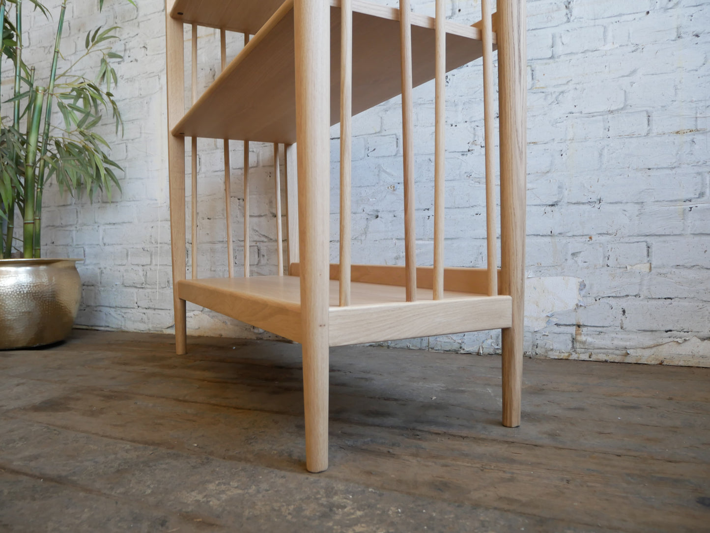 Contemporary Ercol Shalstone 5 Tier Oak Shelving Unit Bookcase Room Divider