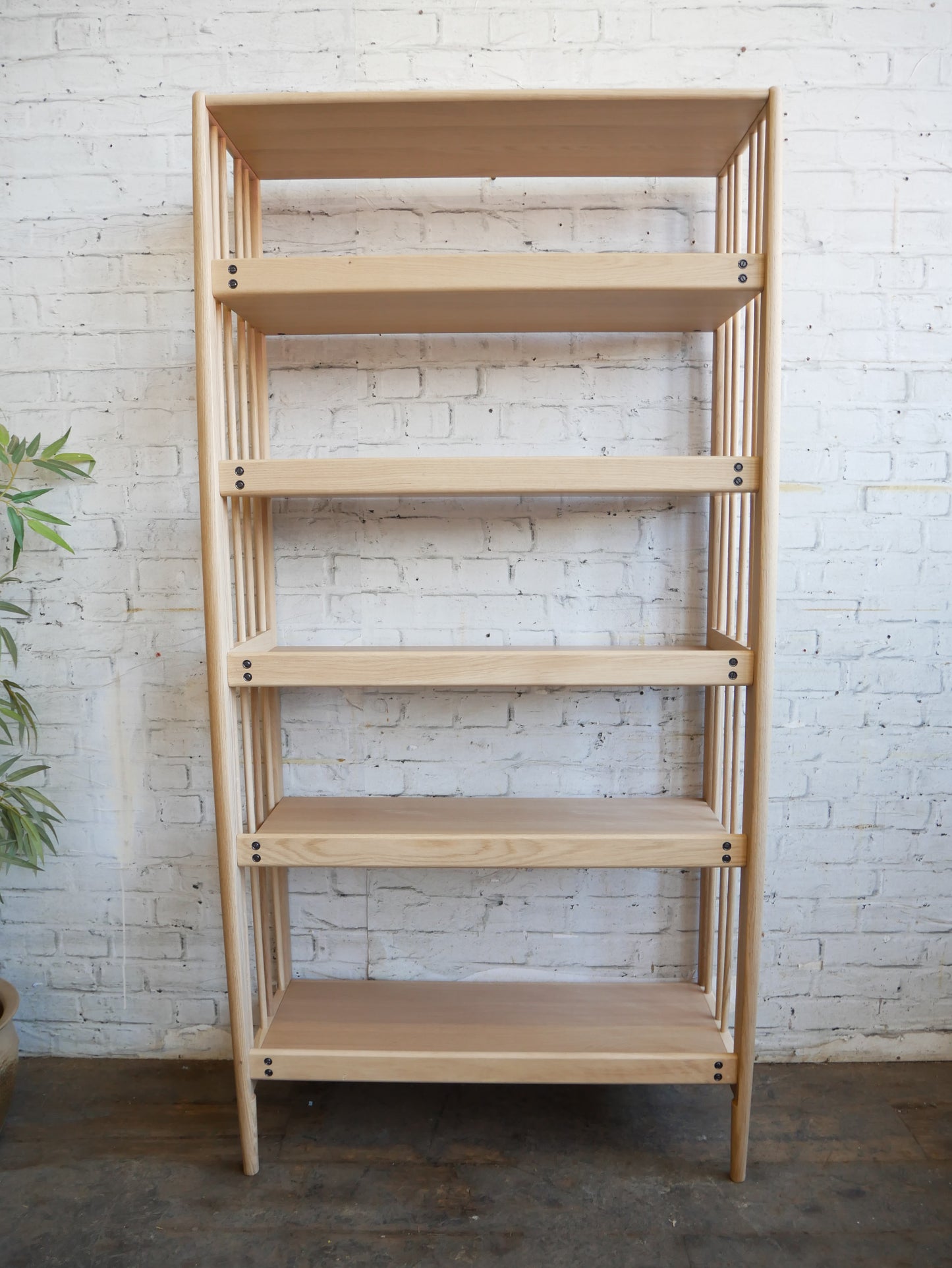 Contemporary Ercol Shalstone 5 Tier Oak Shelving Unit Bookcase Room Divider