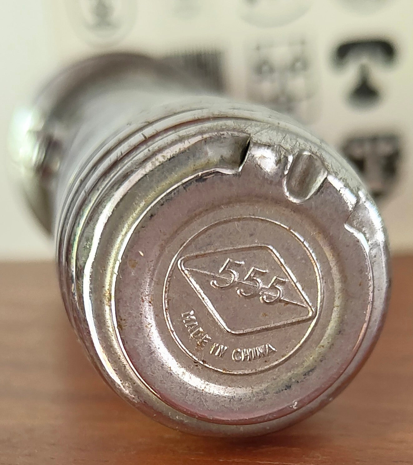 Small Vintage 1950s 555 Chinese Chrome Flashlight Torch