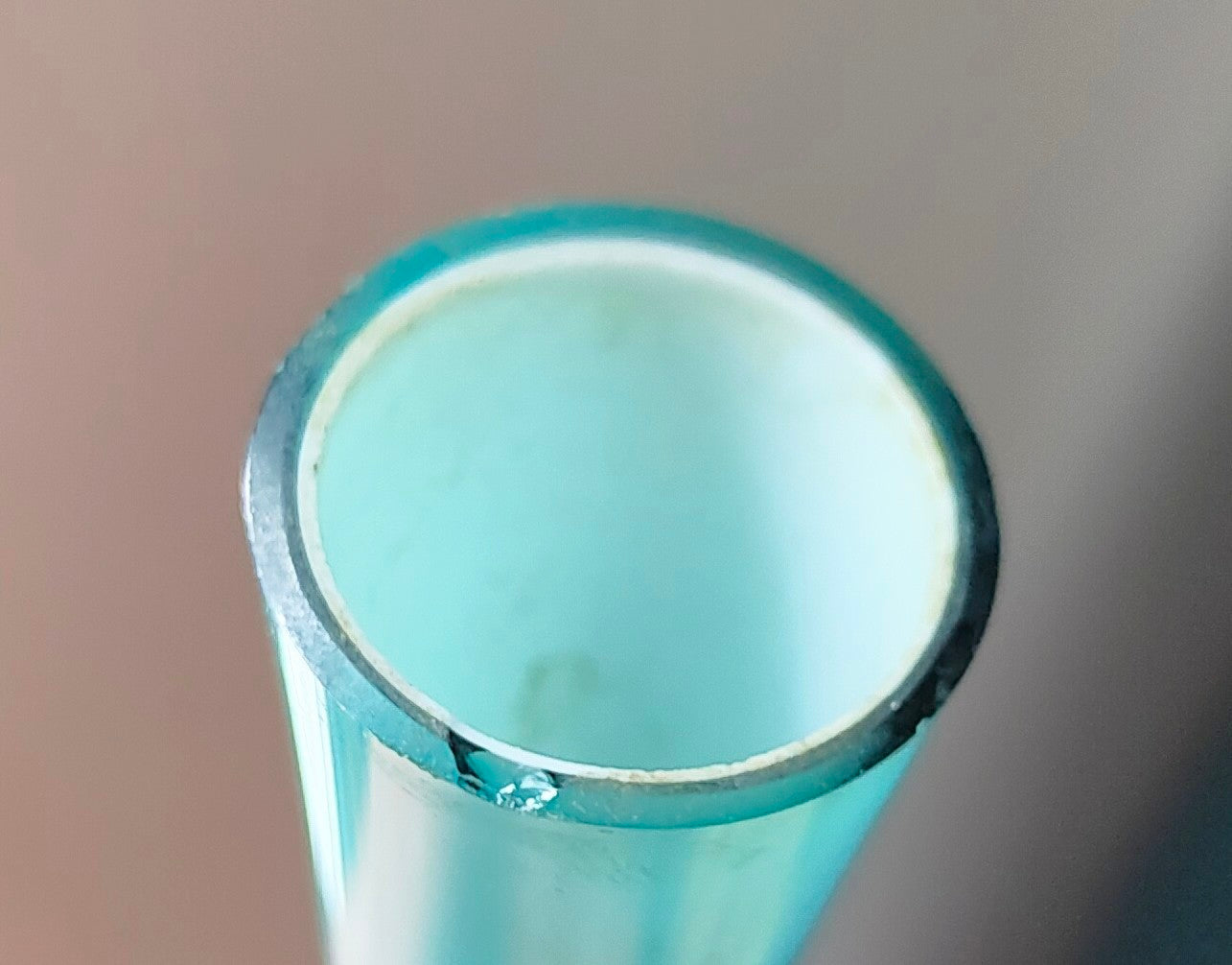 Vintage Mid Century Modern Swedish Elme Glasbruk Turquoise Cased Glass Vase