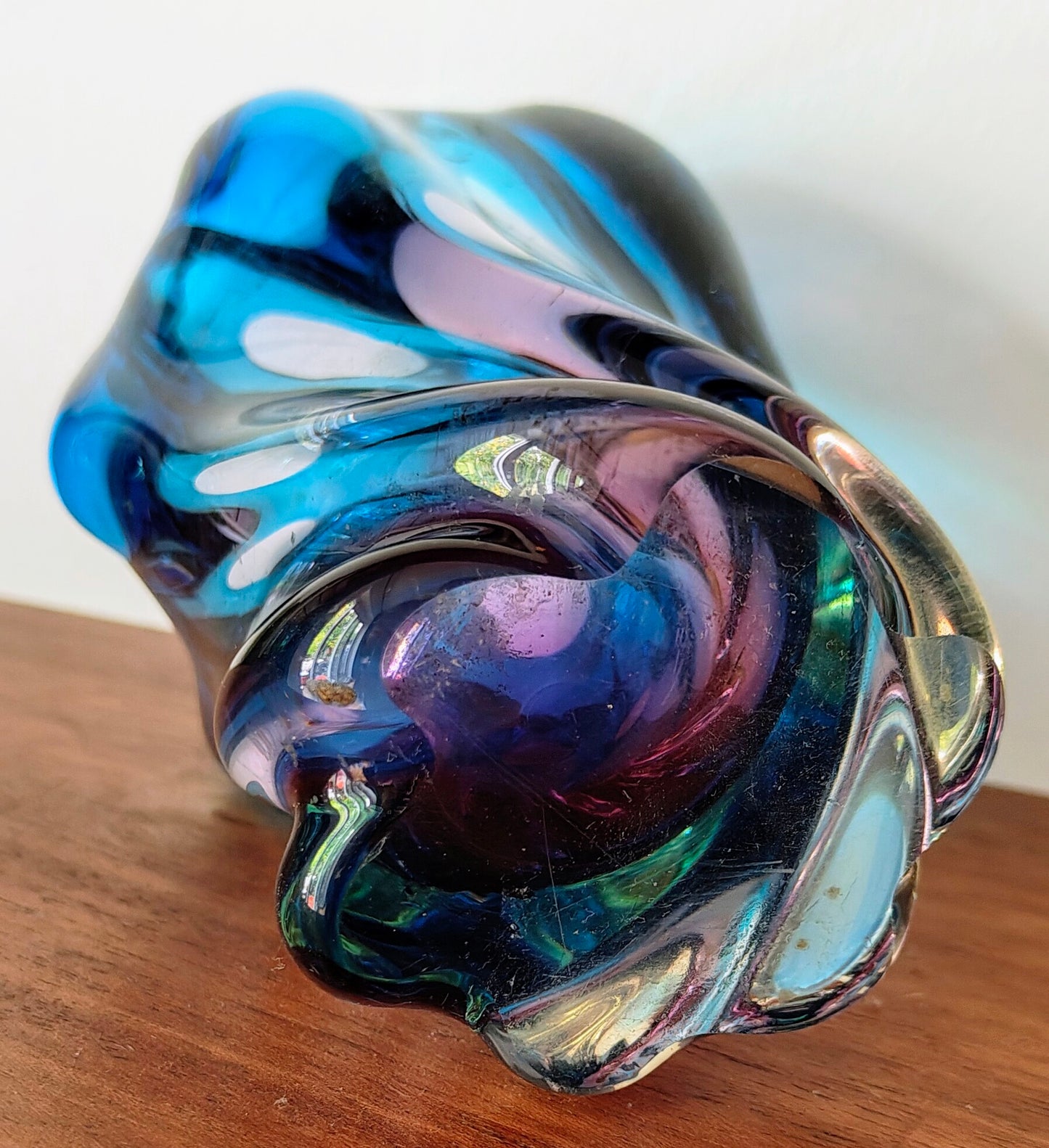 Mid Century Modern Japanese Sanyu Organic Glass Vase
