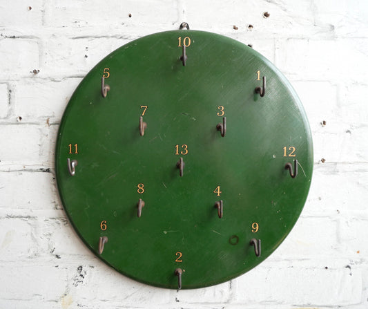 Antique Edwardian Wall Hanging Painted Quoits Board or Key Holder