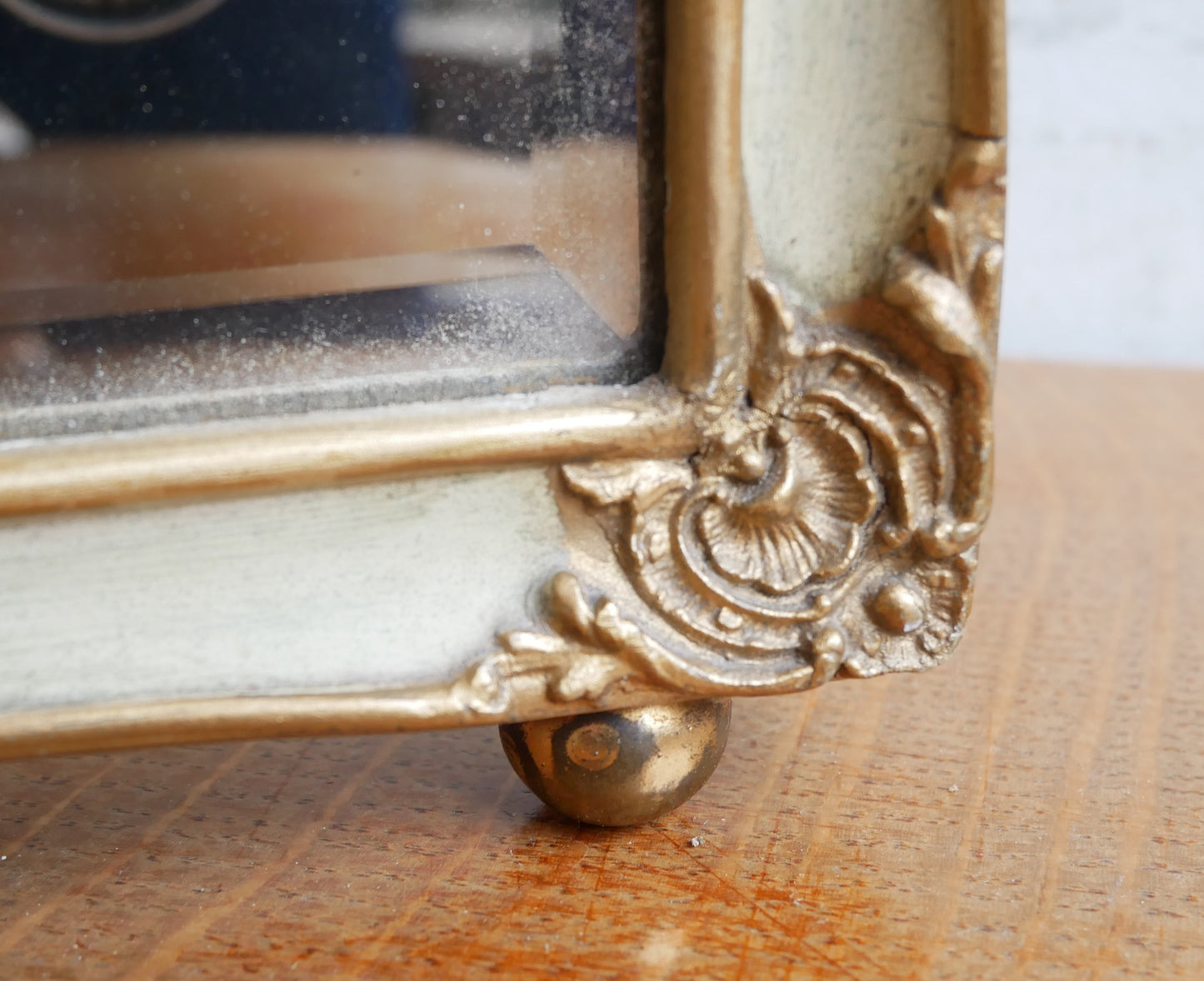 Vintage Rococo Style Folding Dressing Table Vanity Mirror