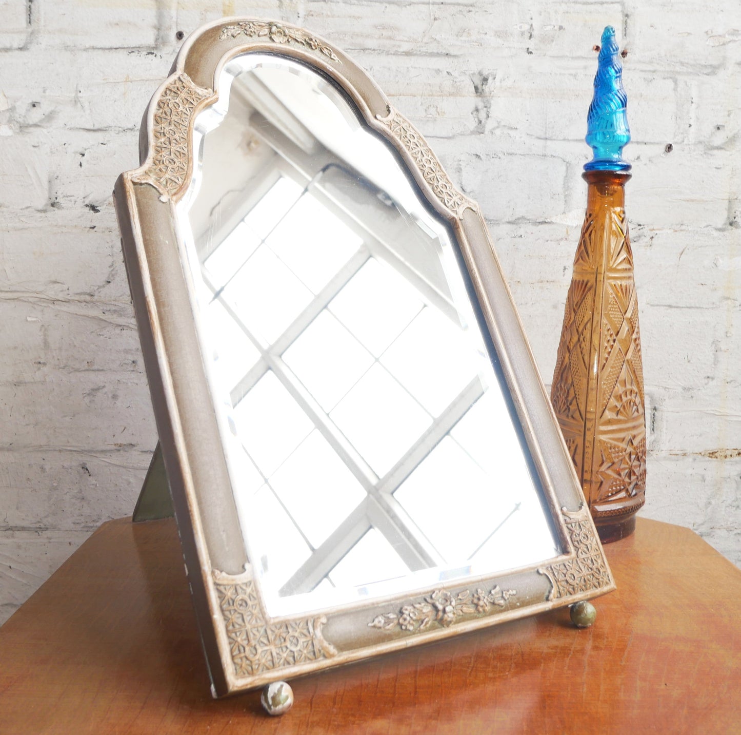Vintage Dual Use Easel and Wall Dressing Table Top Vanity Mirror