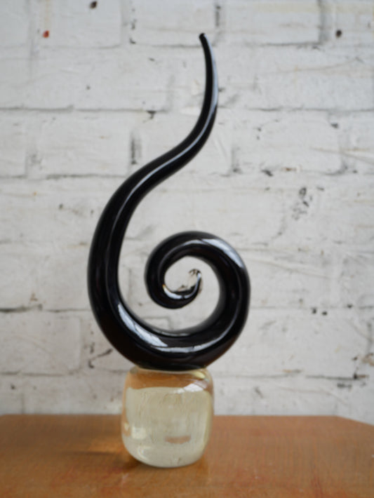 Vintage 1960s 70s Murano Style Abstract Modernist Glass Sculpture