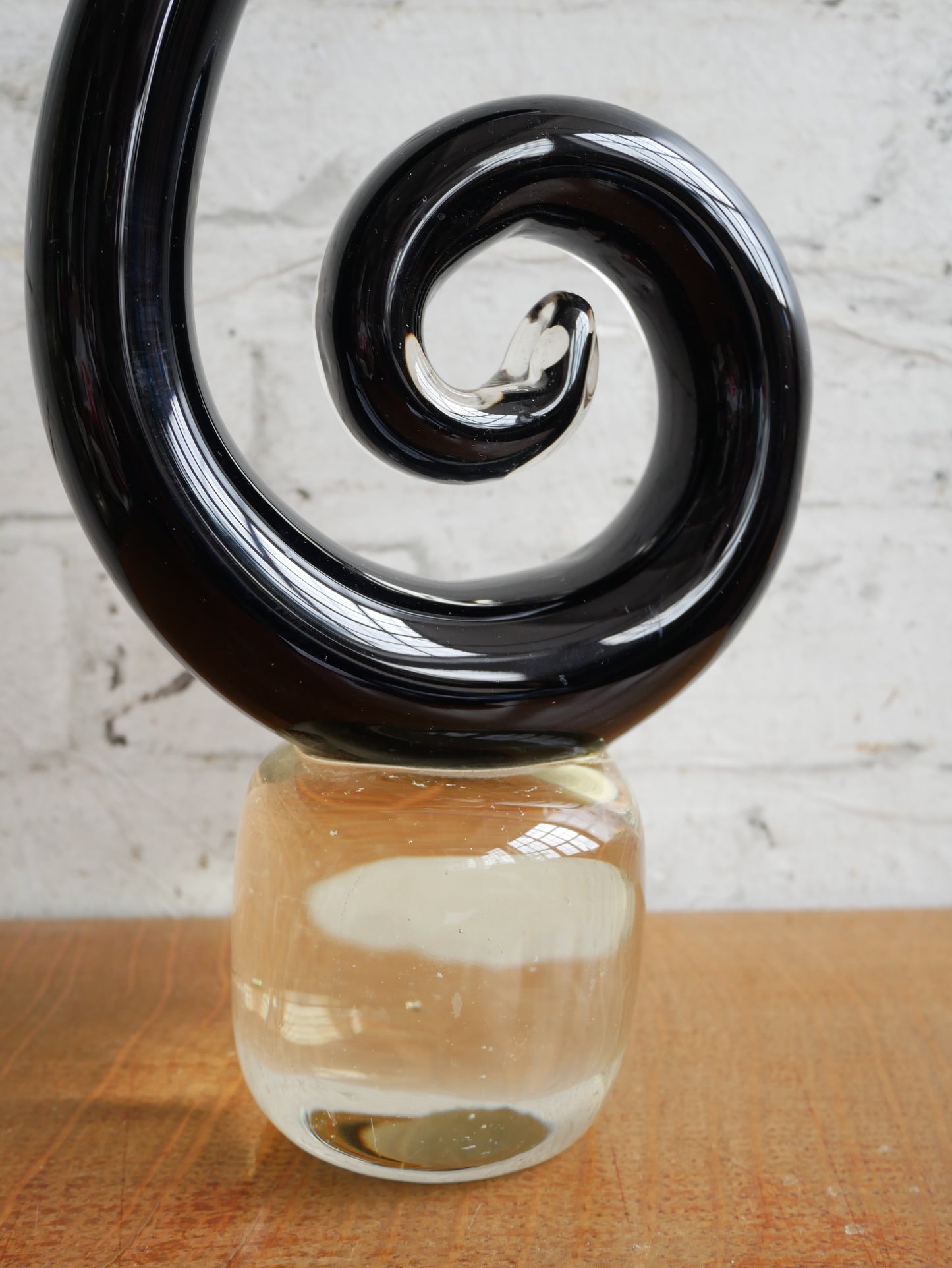Vintage 1960s 70s Murano Style Abstract Modernist Glass Sculpture