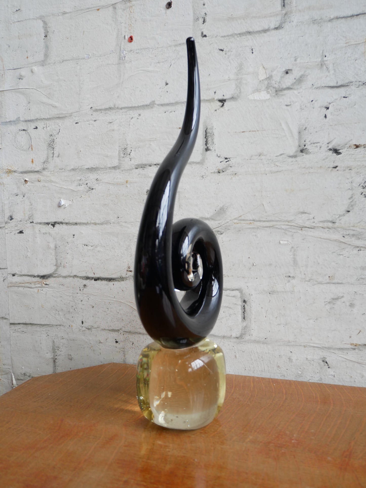 Vintage 1960s 70s Murano Style Abstract Modernist Glass Sculpture