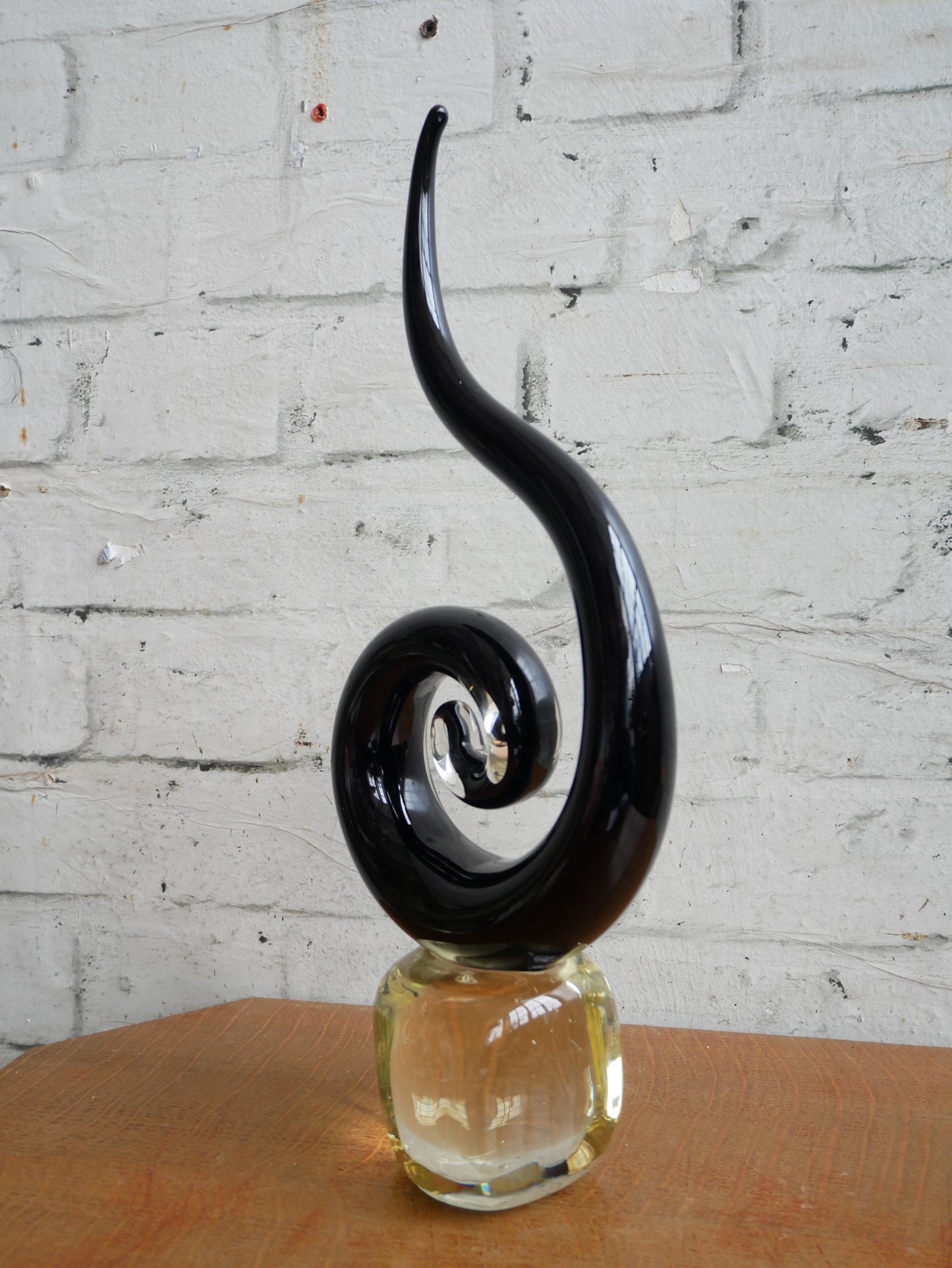 Vintage 1960s 70s Murano Style Abstract Modernist Glass Sculpture