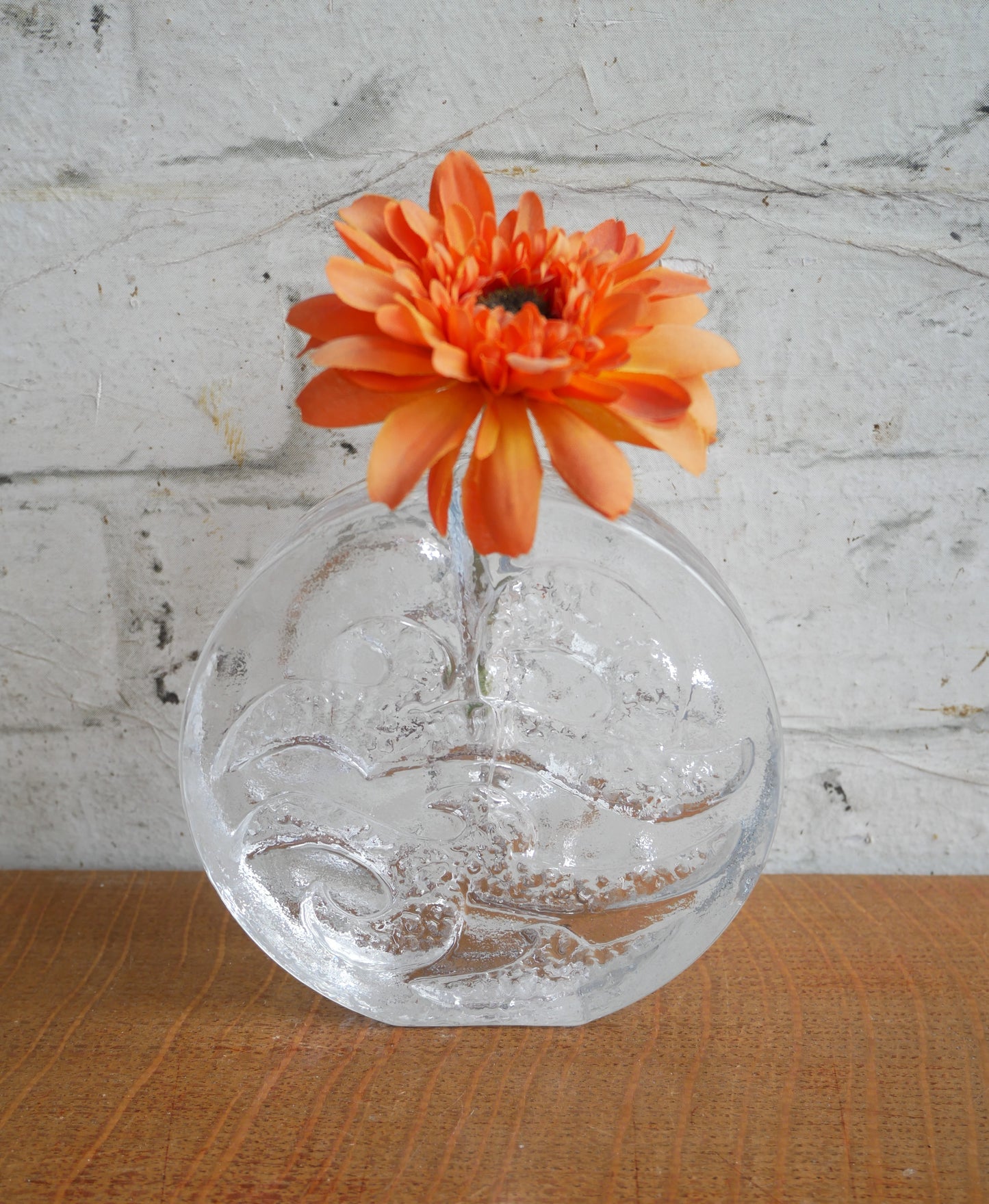 Vintage 1970s Ingrid Glashütte Solifleur Art Glass Stem Vase