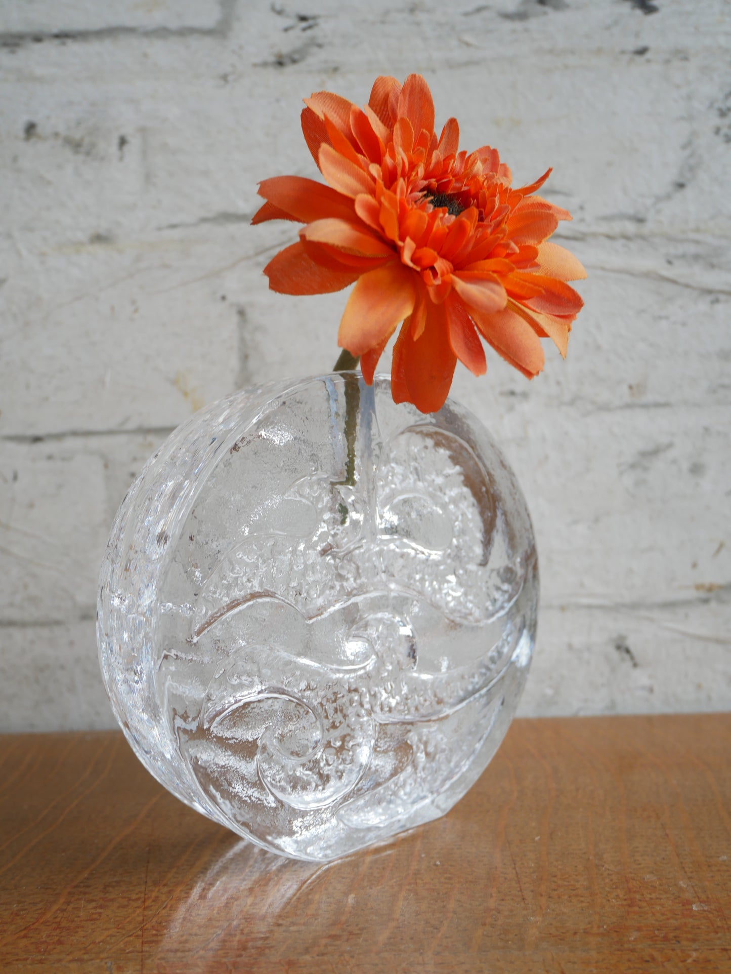 Vintage 1970s Ingrid Glashütte Solifleur Art Glass Stem Vase
