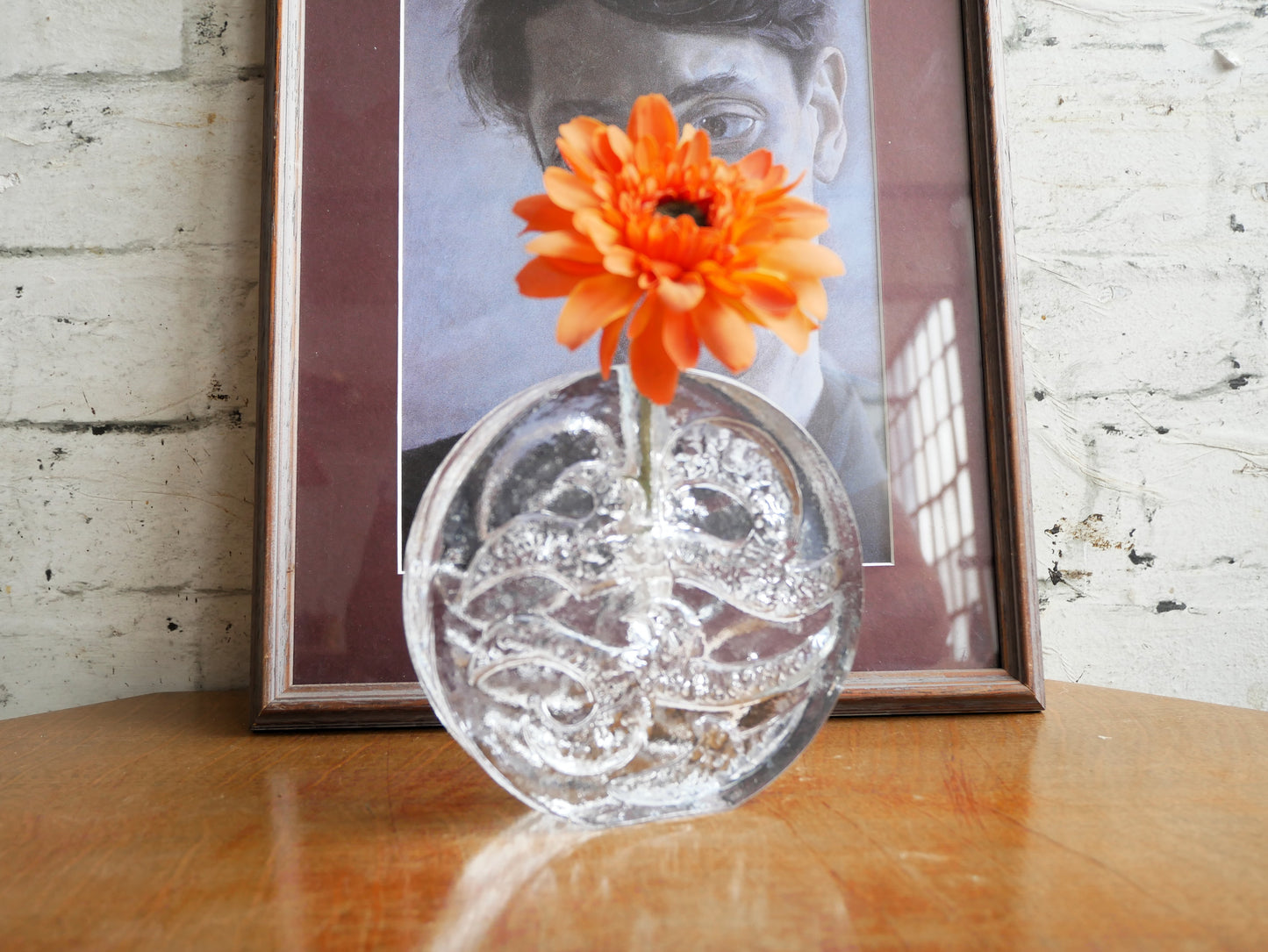 Vintage 1970s Ingrid Glashütte Solifleur Art Glass Stem Vase