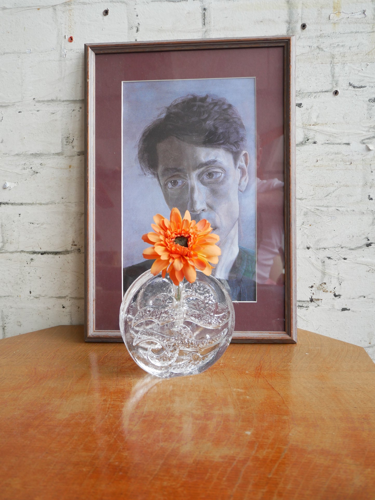 Vintage 1970s Ingrid Glashütte Solifleur Art Glass Stem Vase