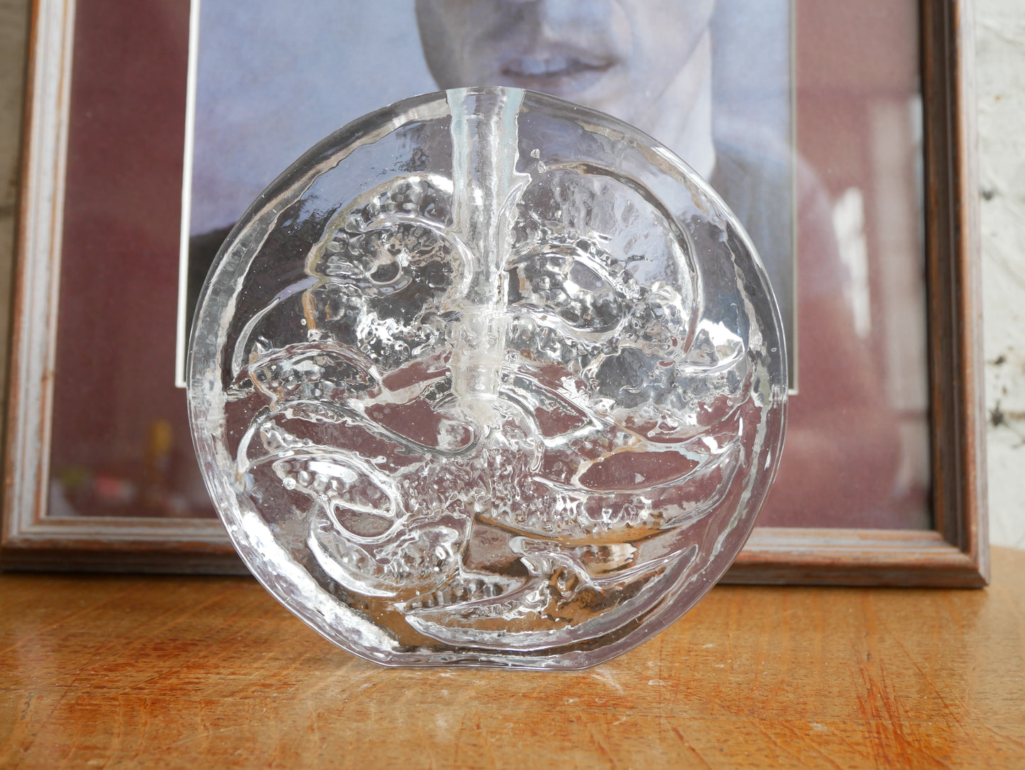 Vintage 1970s Ingrid Glashütte Solifleur Art Glass Stem Vase