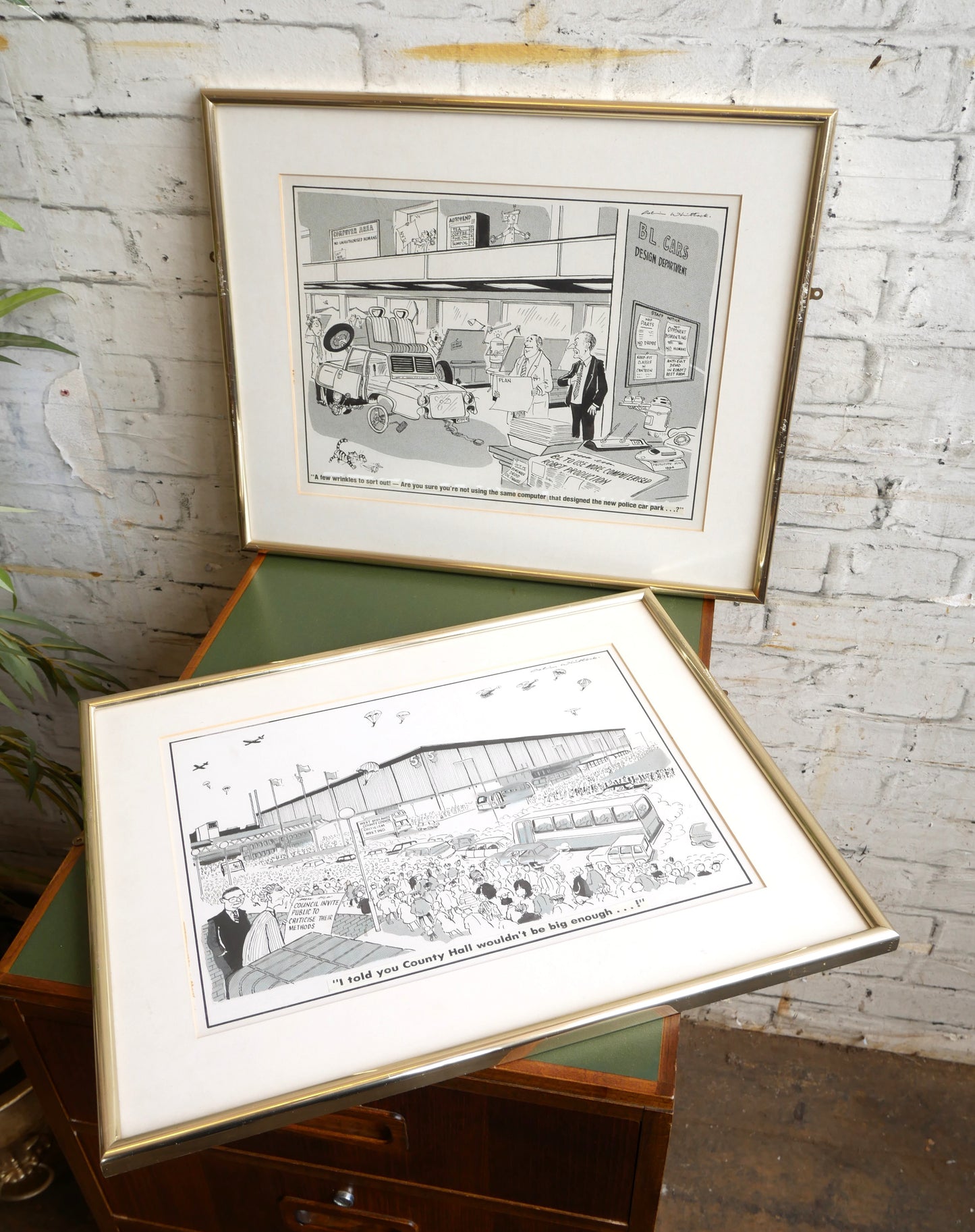 Vintage 1970s 80s Colin Whittock Birmingham Evening Mail Birmingham Council Criticism Template Cartoon