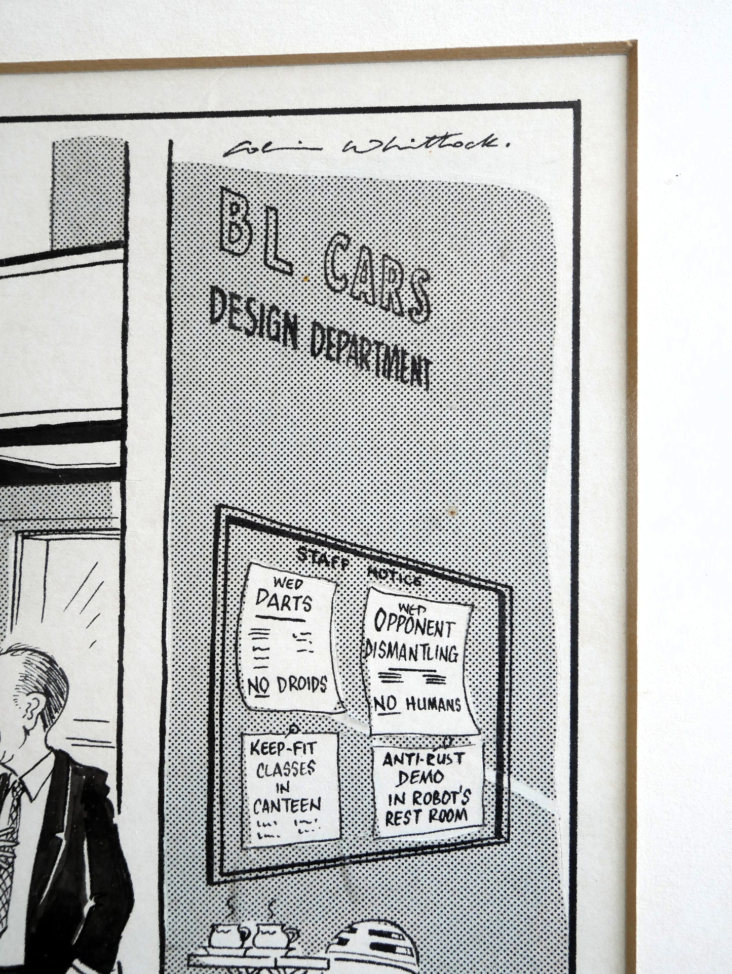 Vintage 1970s 80s Colin Whittock Birmingham Evening Mail British Leyland Cars Template Cartoon