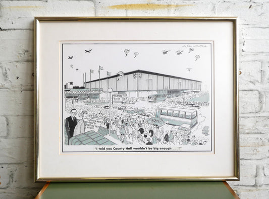 Vintage 1970s 80s Colin Whittock Birmingham Evening Mail Birmingham Council Criticism Template Cartoon