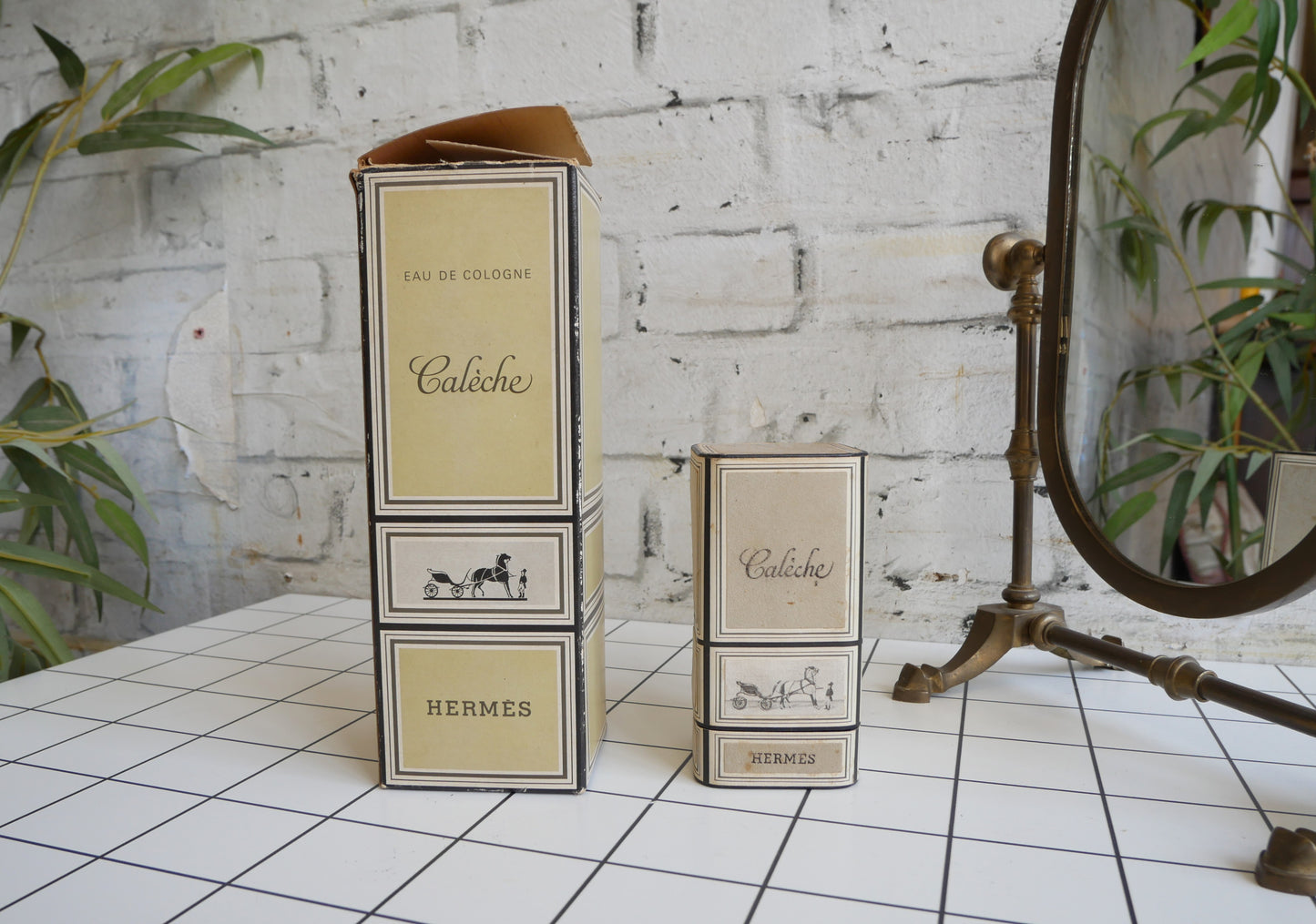 Vintage 1970s 80s Bottles of Hermes Caleche Eau De Toilette Ladies Perfume