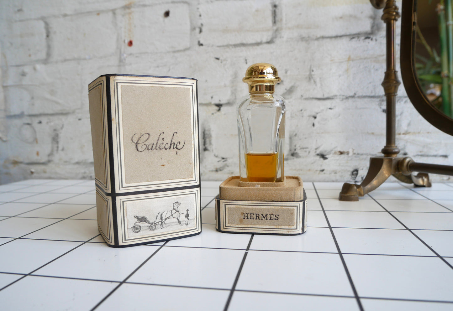Vintage 1970s 80s Bottles of Hermes Caleche Eau De Toilette Ladies Perfume