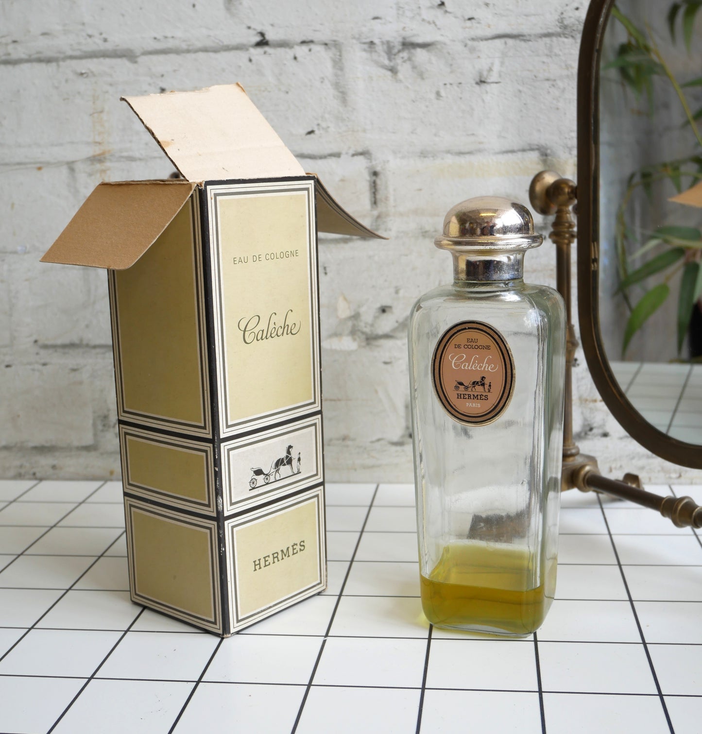 Vintage 1970s 80s Bottles of Hermes Caleche Eau De Toilette Ladies Perfume