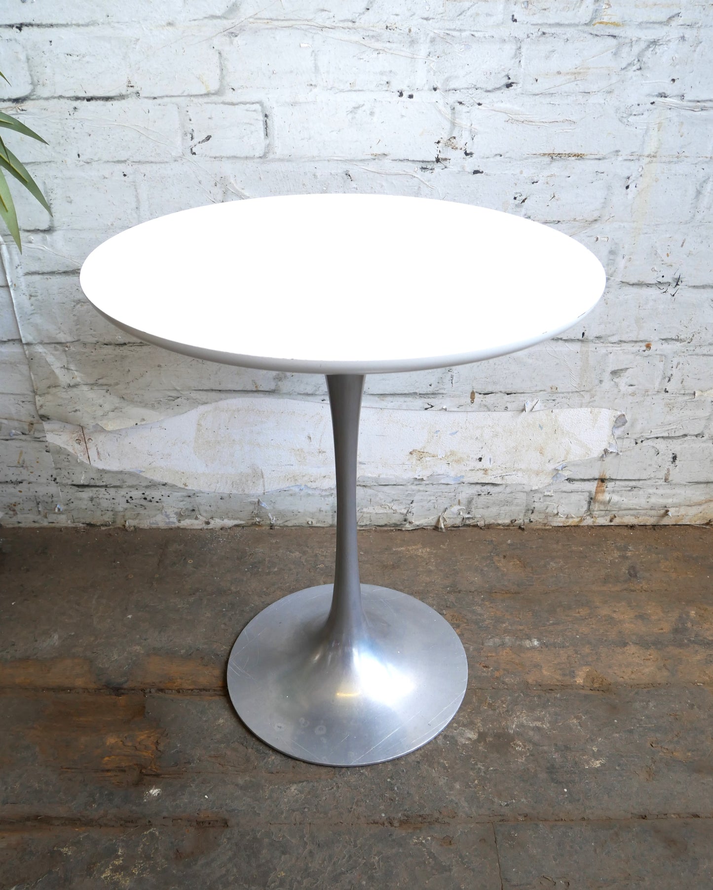 Vintage Mid Century Modern Space Age Maurice Burke Arkana Tulip Side Lamp Table with Aluminium Base