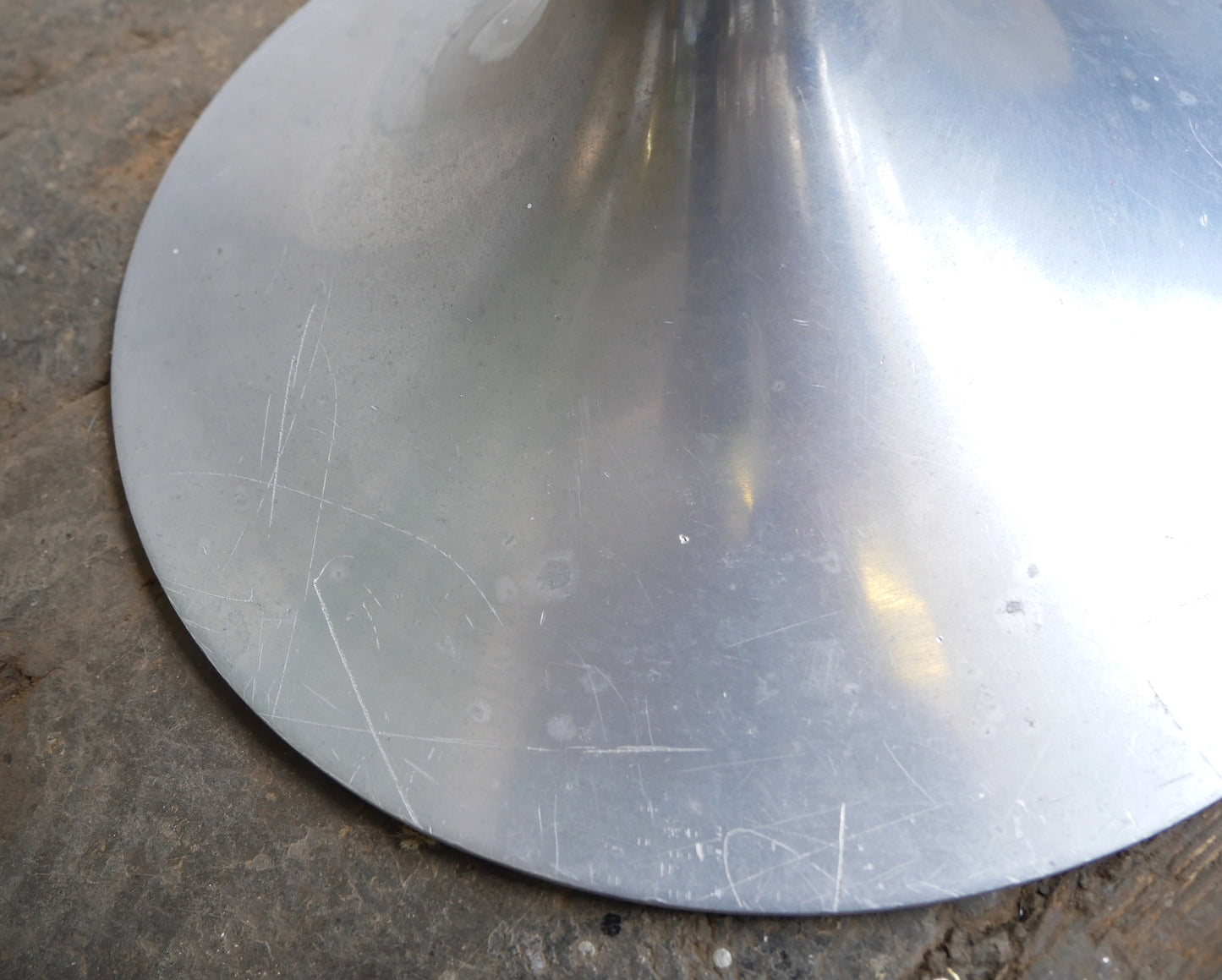 Vintage Mid Century Modern Space Age Maurice Burke Arkana Tulip Side Lamp Table with Aluminium Base