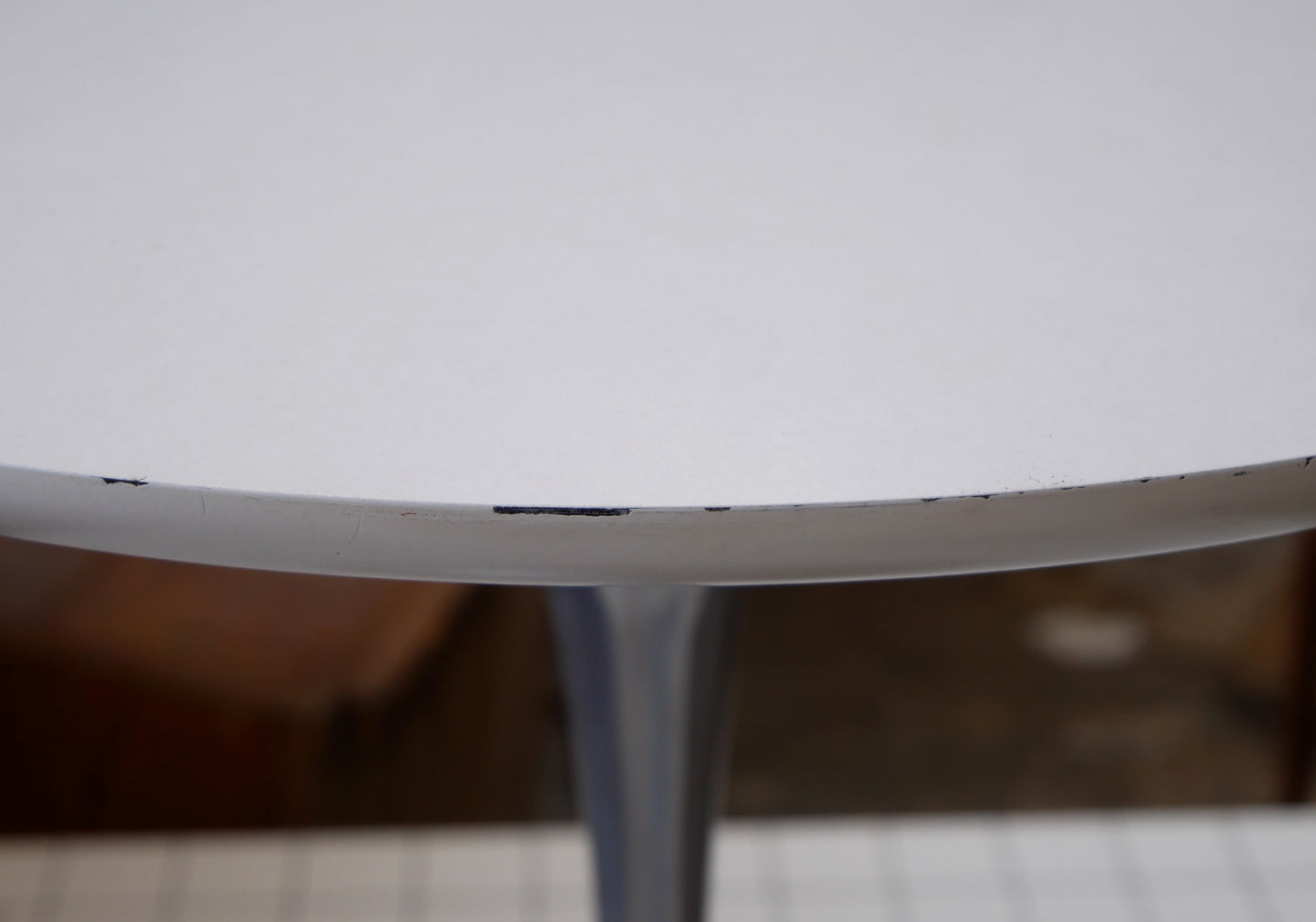 Vintage Mid Century Modern Space Age Maurice Burke Arkana Tulip Side Lamp Table with Aluminium Base