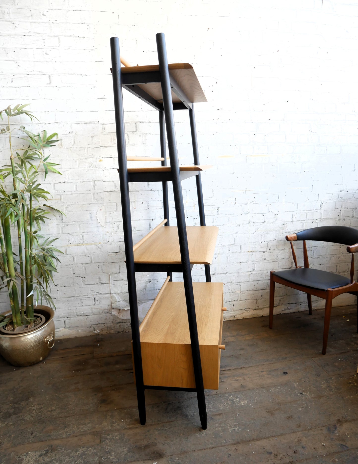 Contemporary Ercol Monza Oak Single Drawer Shelving Unit Room Divider