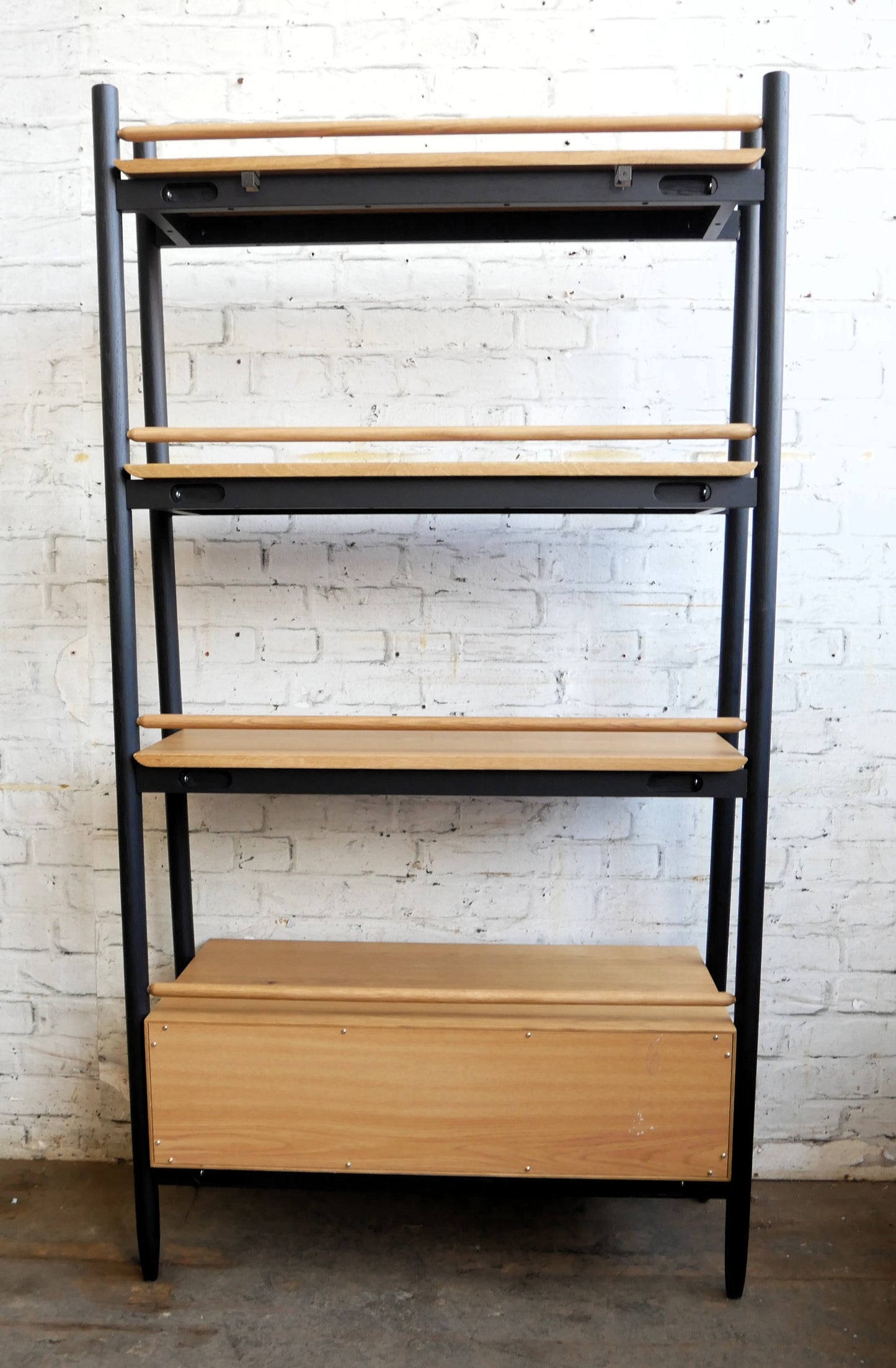 Contemporary Ercol Monza Oak Single Drawer Shelving Unit Room Divider