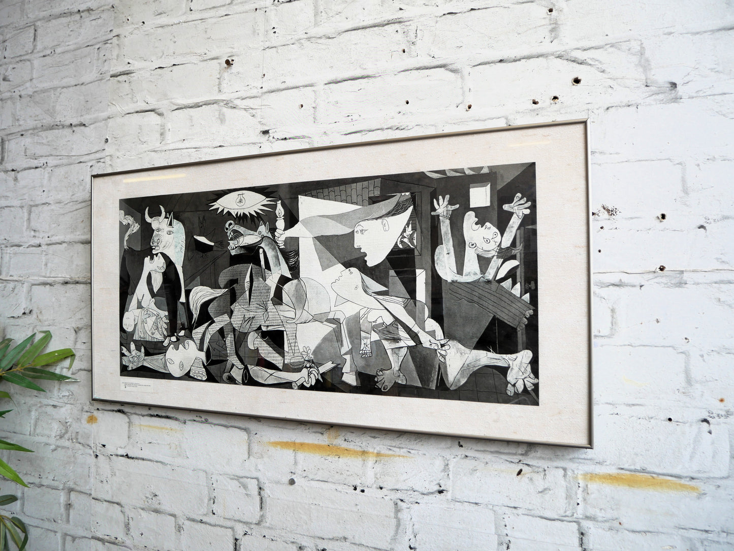 Scarce Vintage 1970s 80s SPADEM Framed Silex Print of Pablo Picasso's Guernica