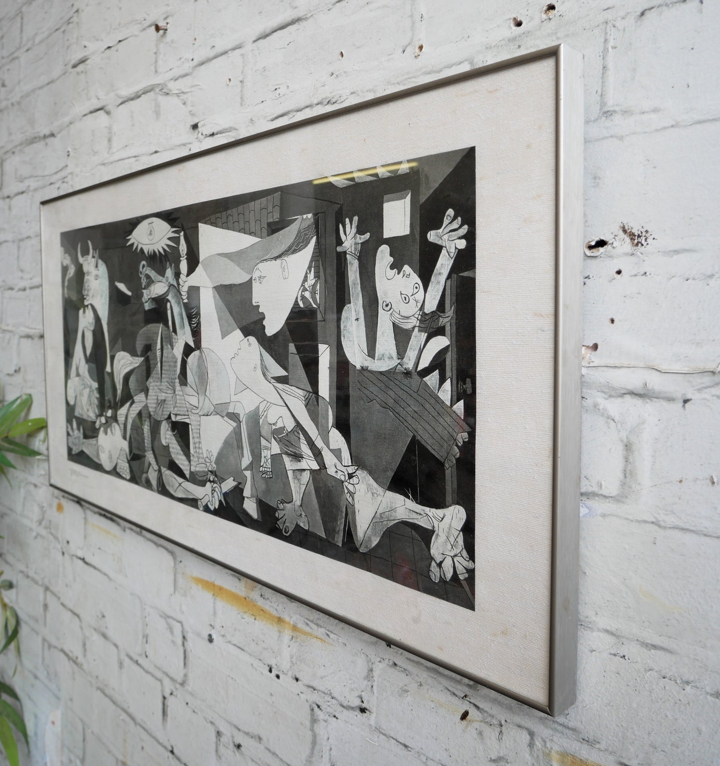 Scarce Vintage 1970s 80s SPADEM Framed Silex Print of Pablo Picasso's Guernica