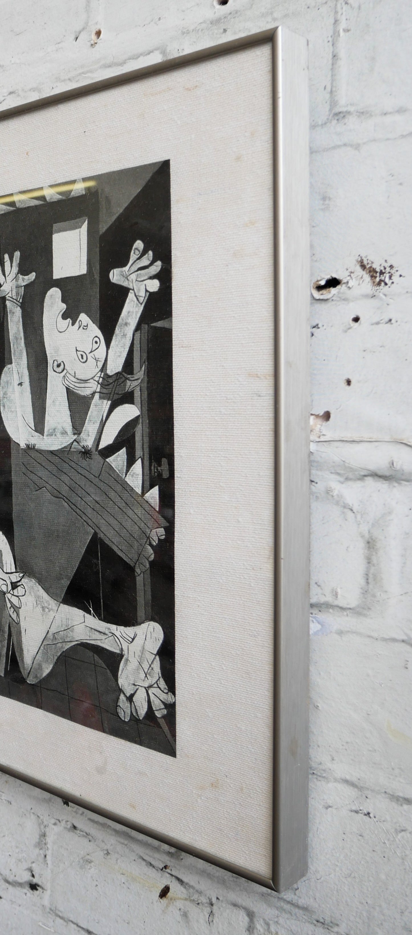 Scarce Vintage 1970s 80s SPADEM Framed Silex Print of Pablo Picasso's Guernica