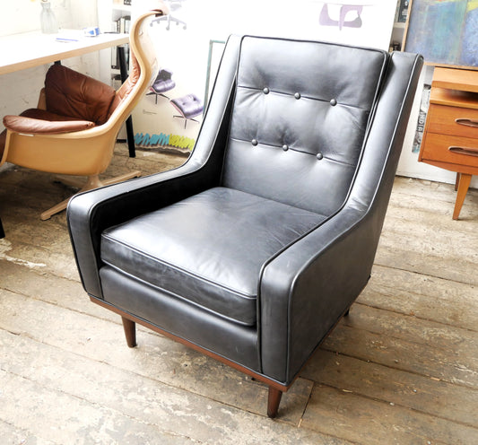 Contemporary Mid Century Modern Design Made.Com Scott Leather Armchair