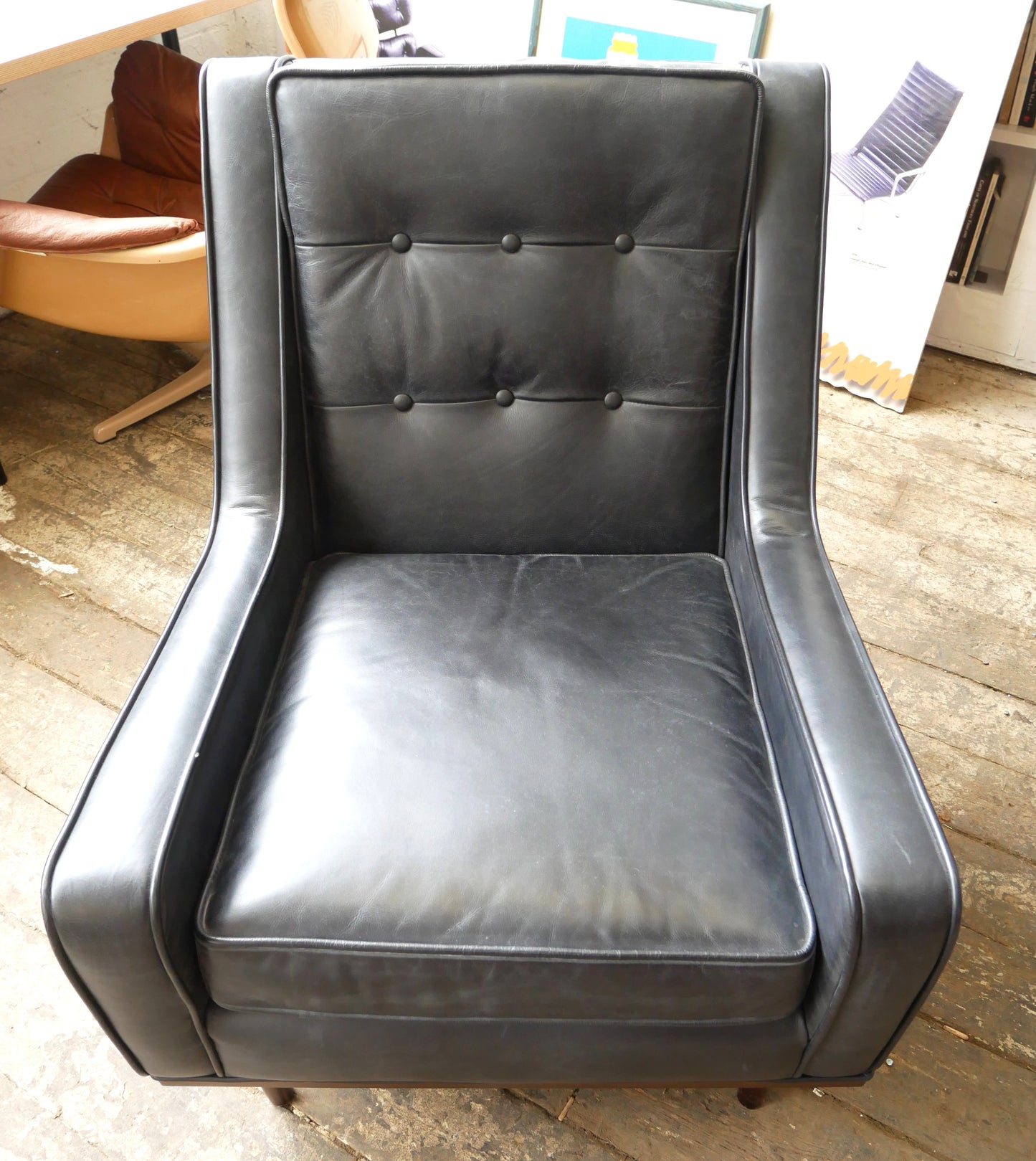 Contemporary Mid Century Modern Design Made.Com Scott Leather Armchair