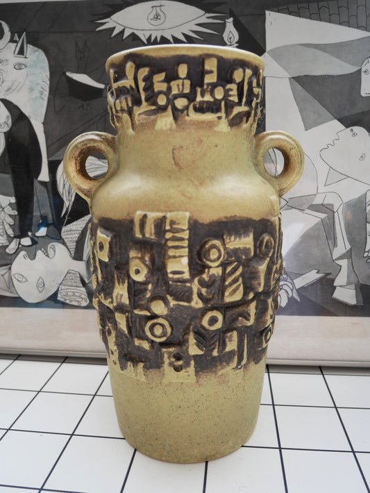 Vintage 1960s 70s Mid Century Modern Brutalist Georges Pougues-les-Eaux Pottery Vase