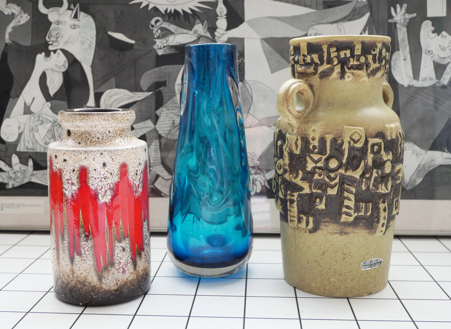 Vintage Mid Century Modern West German Scheurich 203-18 Lava Pottery Vase