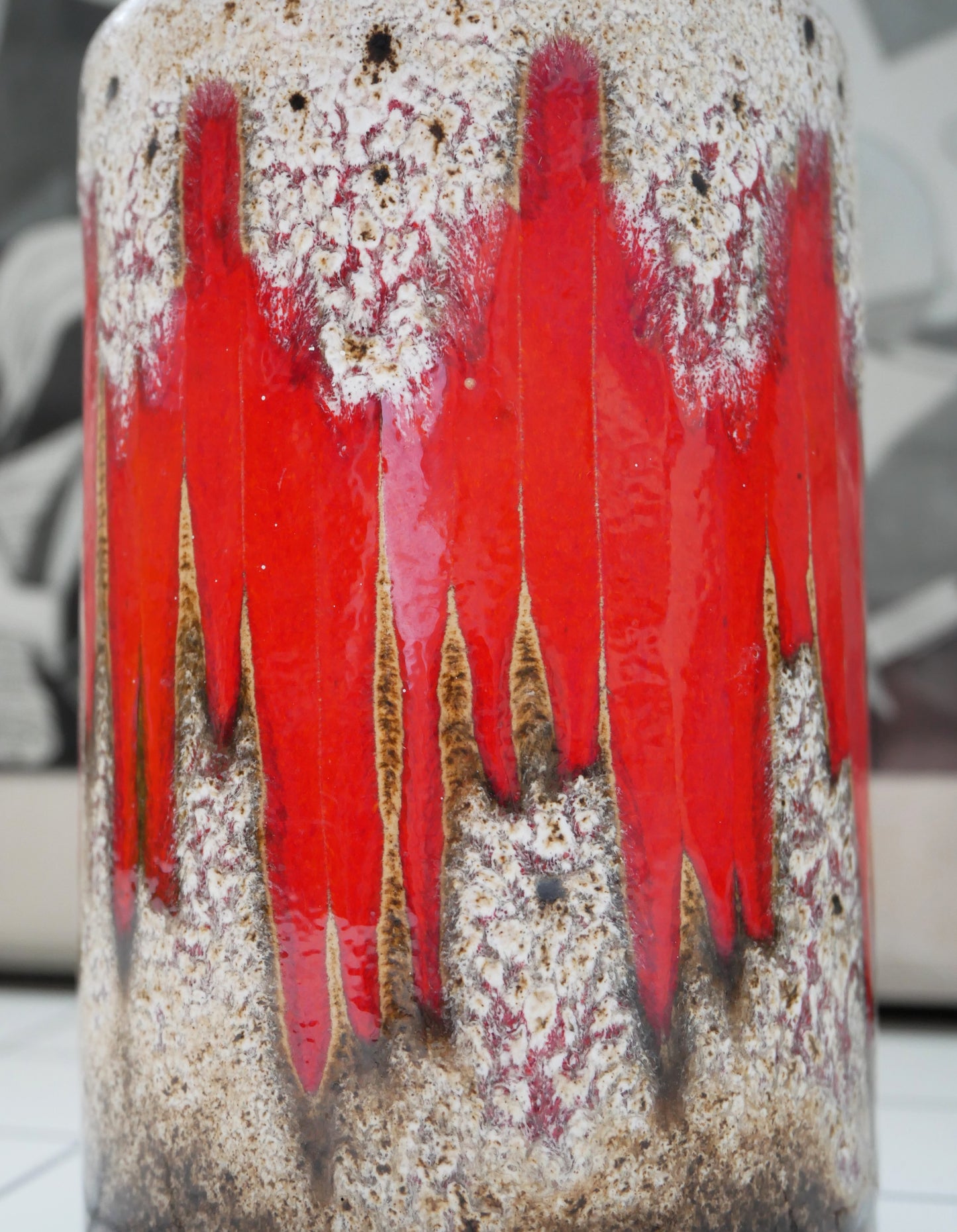 Vintage Mid Century Modern West German Scheurich 203-18 Lava Pottery Vase