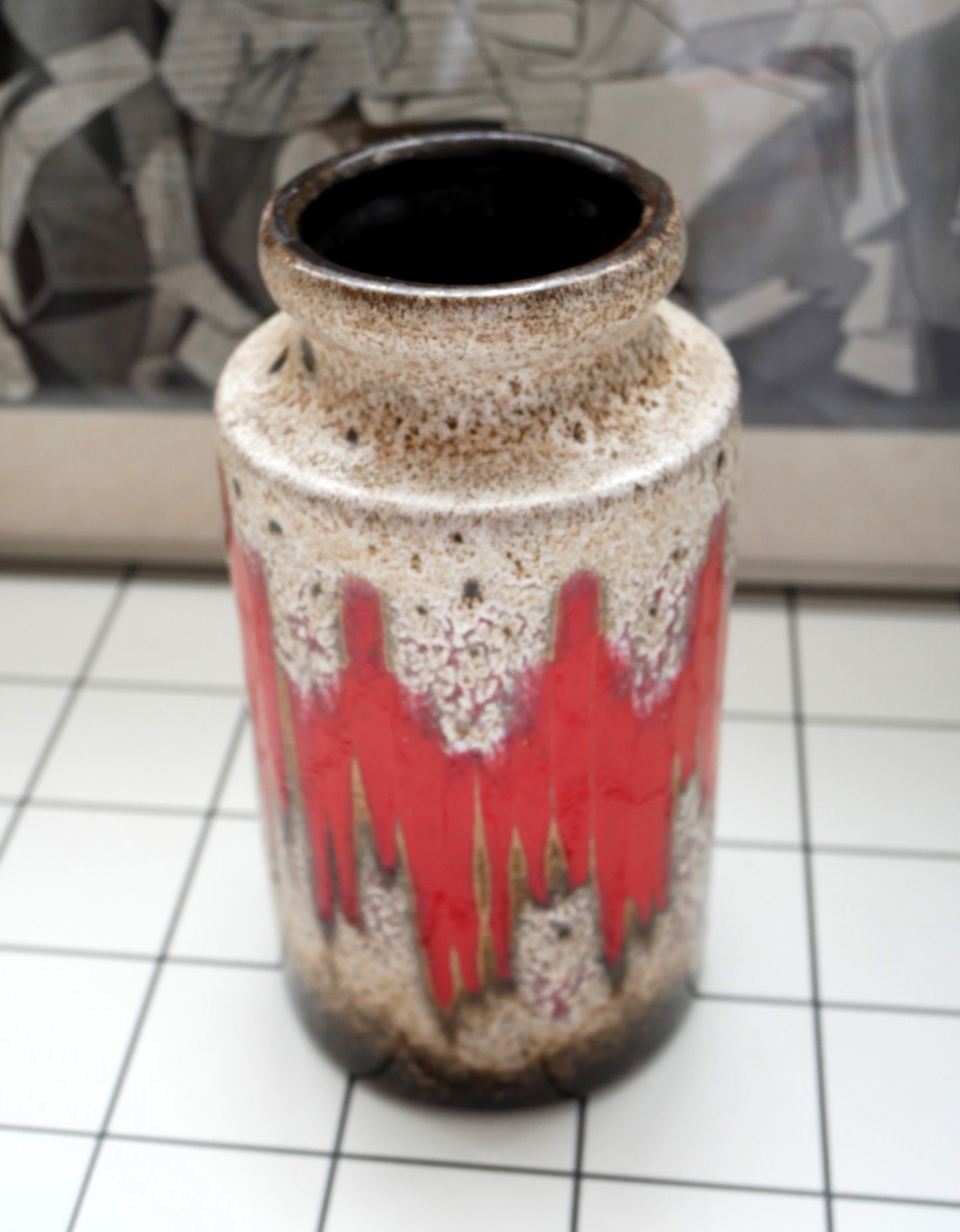 Vintage Mid Century Modern West German Scheurich 203-18 Lava Pottery Vase