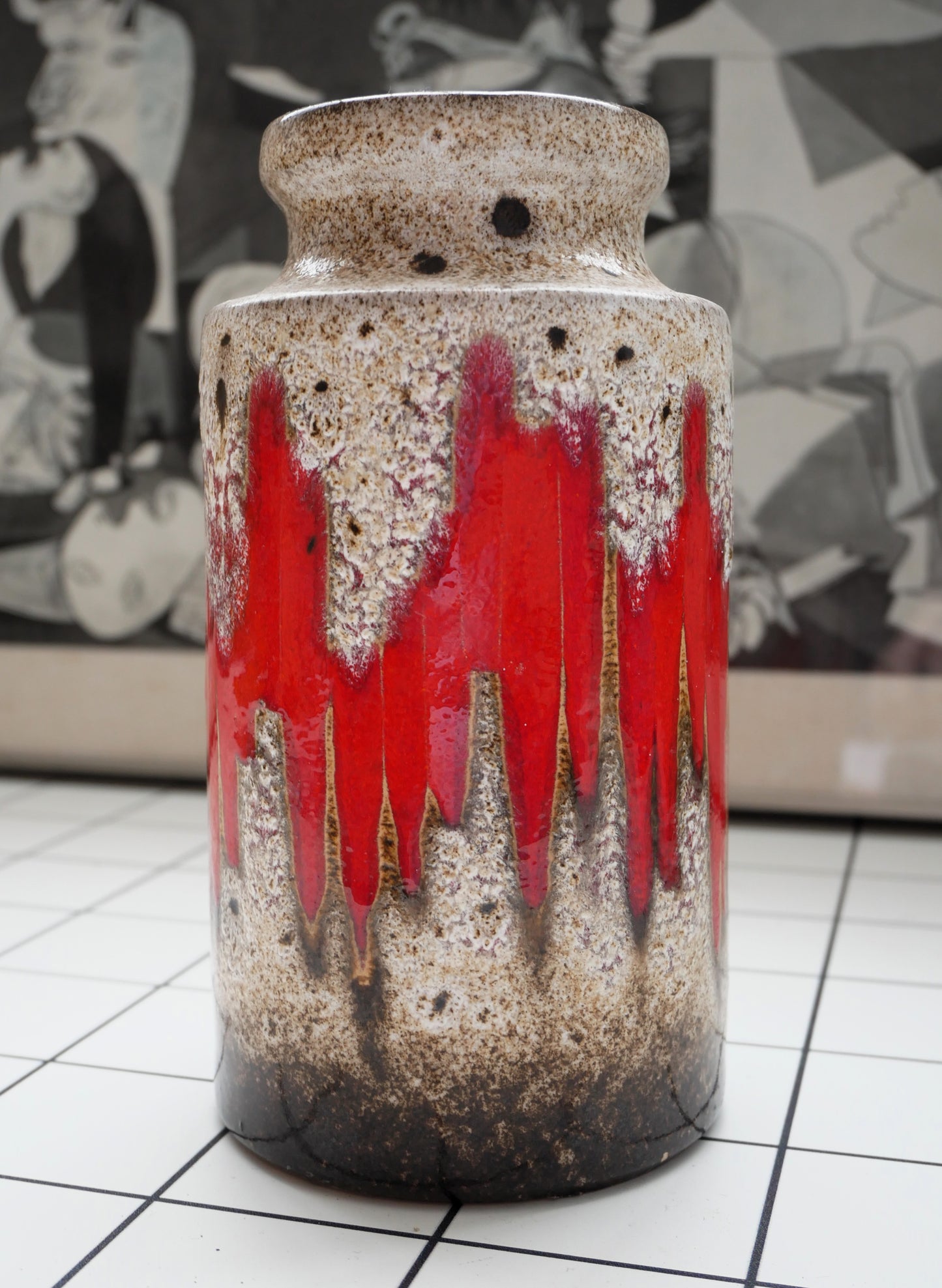Vintage Mid Century Modern West German Scheurich 203-18 Lava Pottery Vase