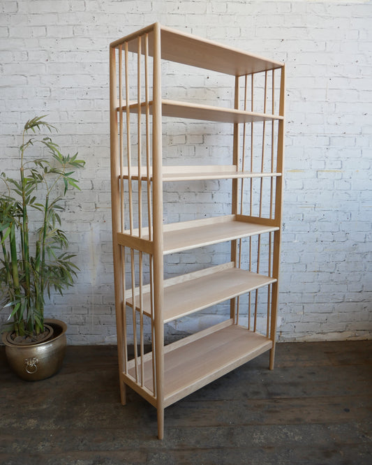 Contemporary Ercol Shalstone 5 Tier Oak Shelving Unit Bookcase Room Divider