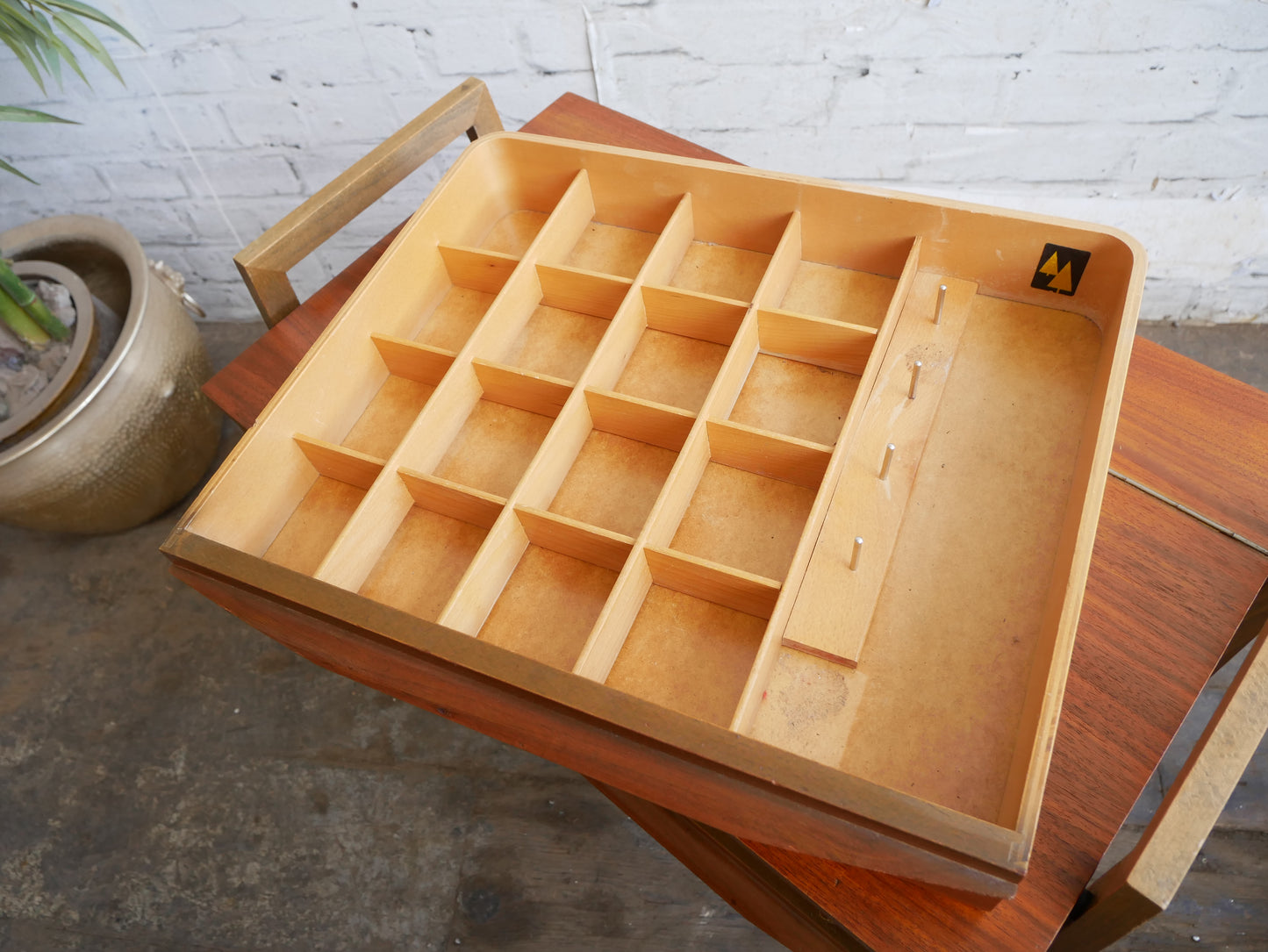 Vintage Retro Mid Century Modern Danish Design 2 Drawer Sewing Craft Work Cabinet