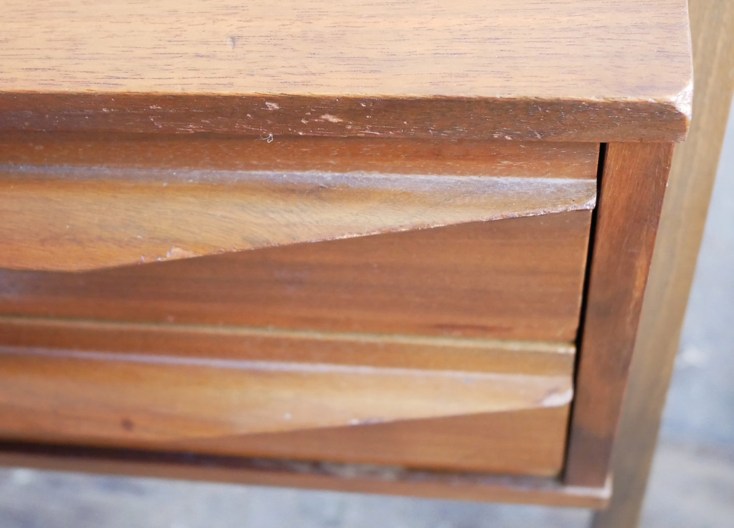 Vintage Retro Mid Century Modern Danish Design 2 Drawer Sewing Craft Work Cabinet